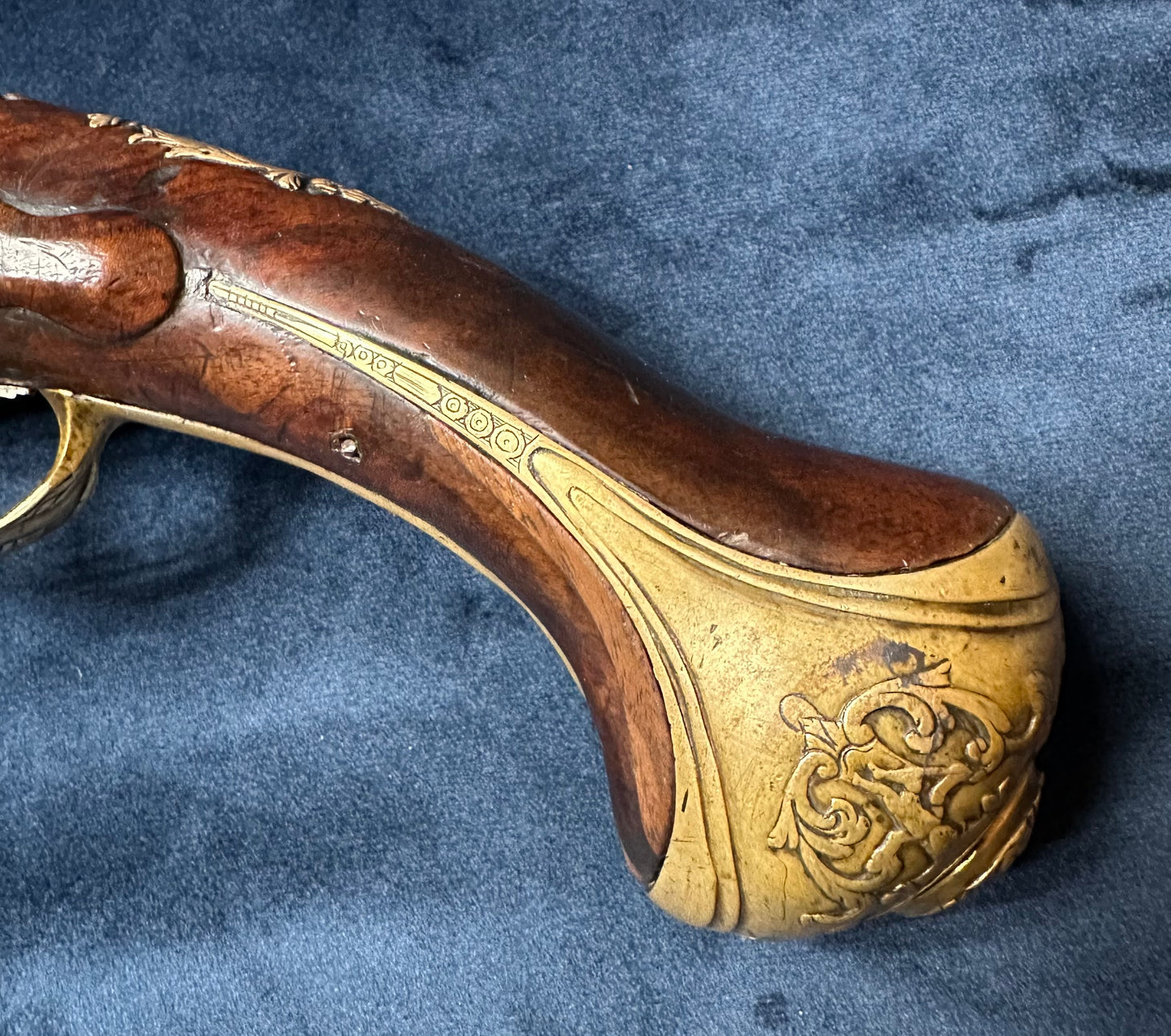 Beautiful Large Early Flintlock Holster Pistol By J J Behr Of Wurzburg