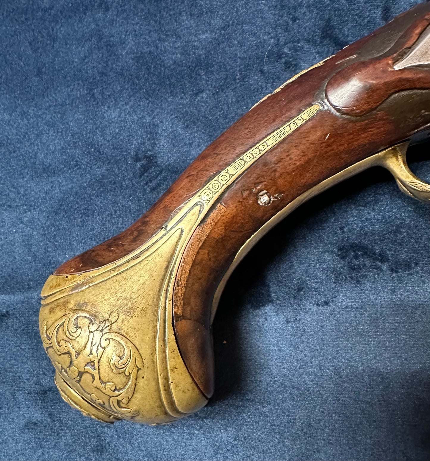 Beautiful Large Early Flintlock Holster Pistol By J J Behr Of Wurzburg
