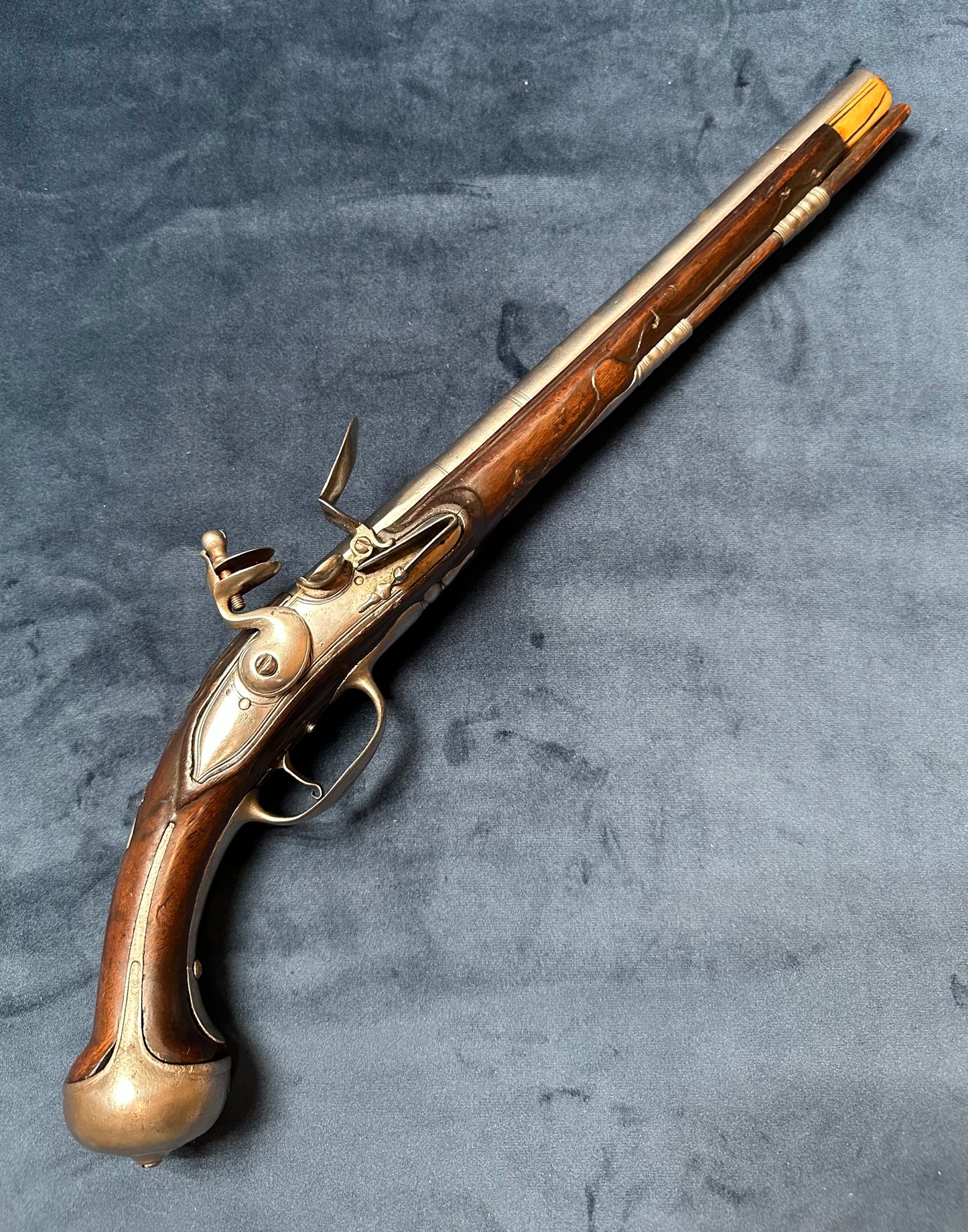 Handsome Long Barrelled Full Stocked Flintlock Holster Pistol