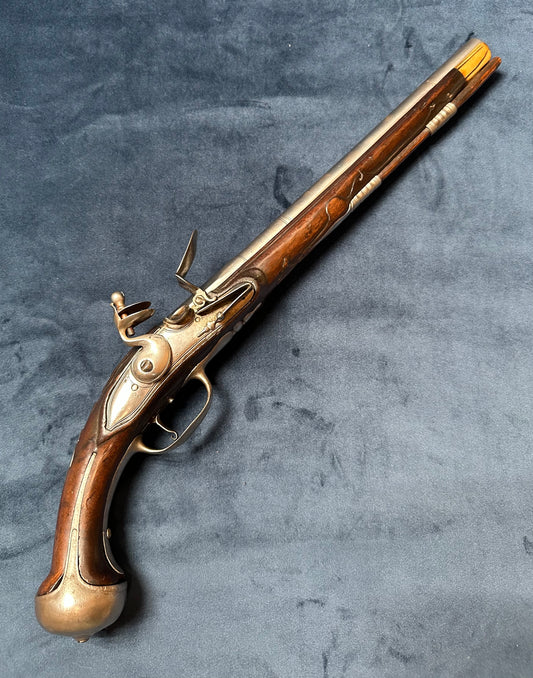 Handsome Long Barrelled Full Stocked Flintlock Holster Pistol