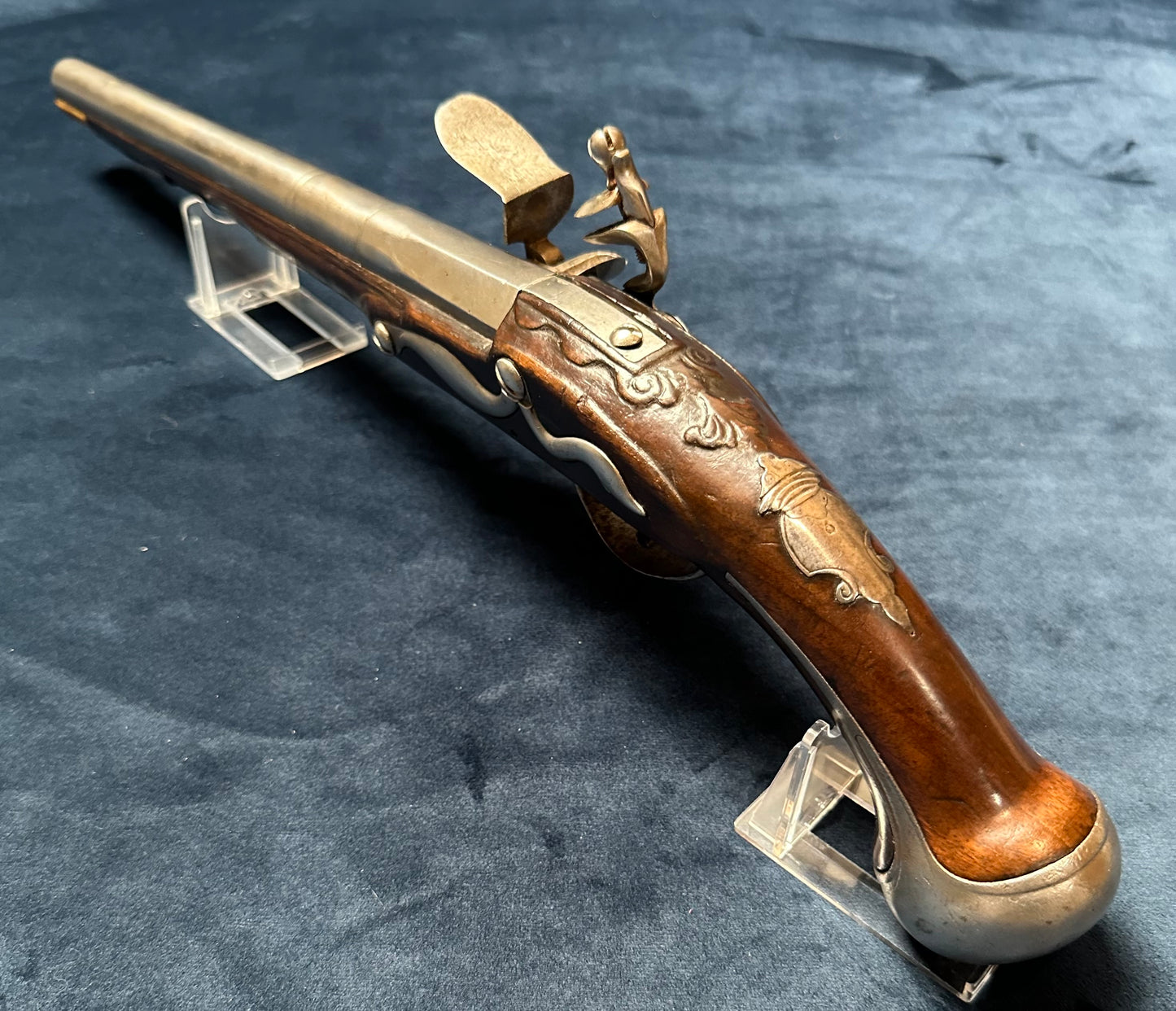 Handsome Long Barrelled Full Stocked Flintlock Holster Pistol