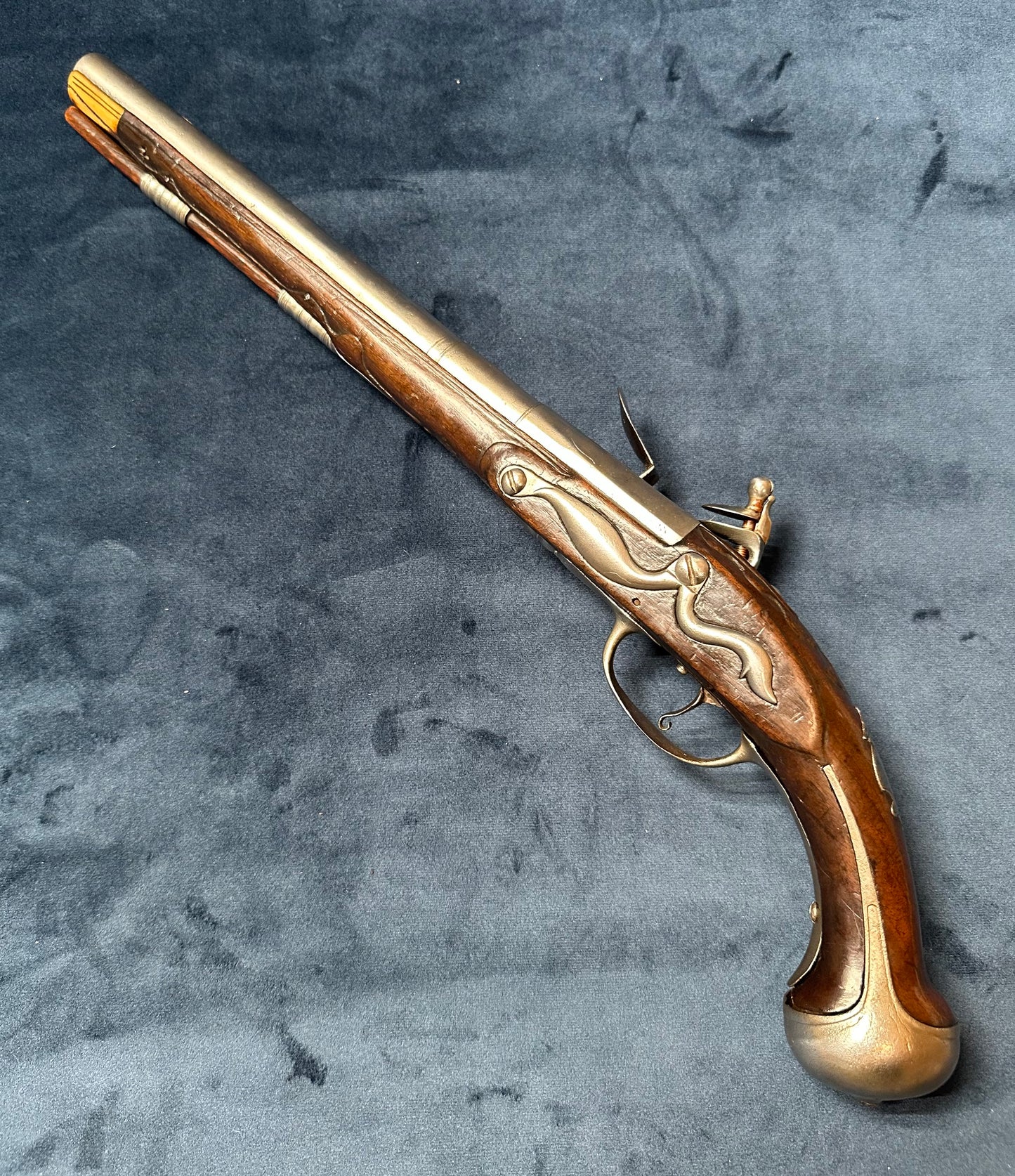 Handsome Long Barrelled Full Stocked Flintlock Holster Pistol