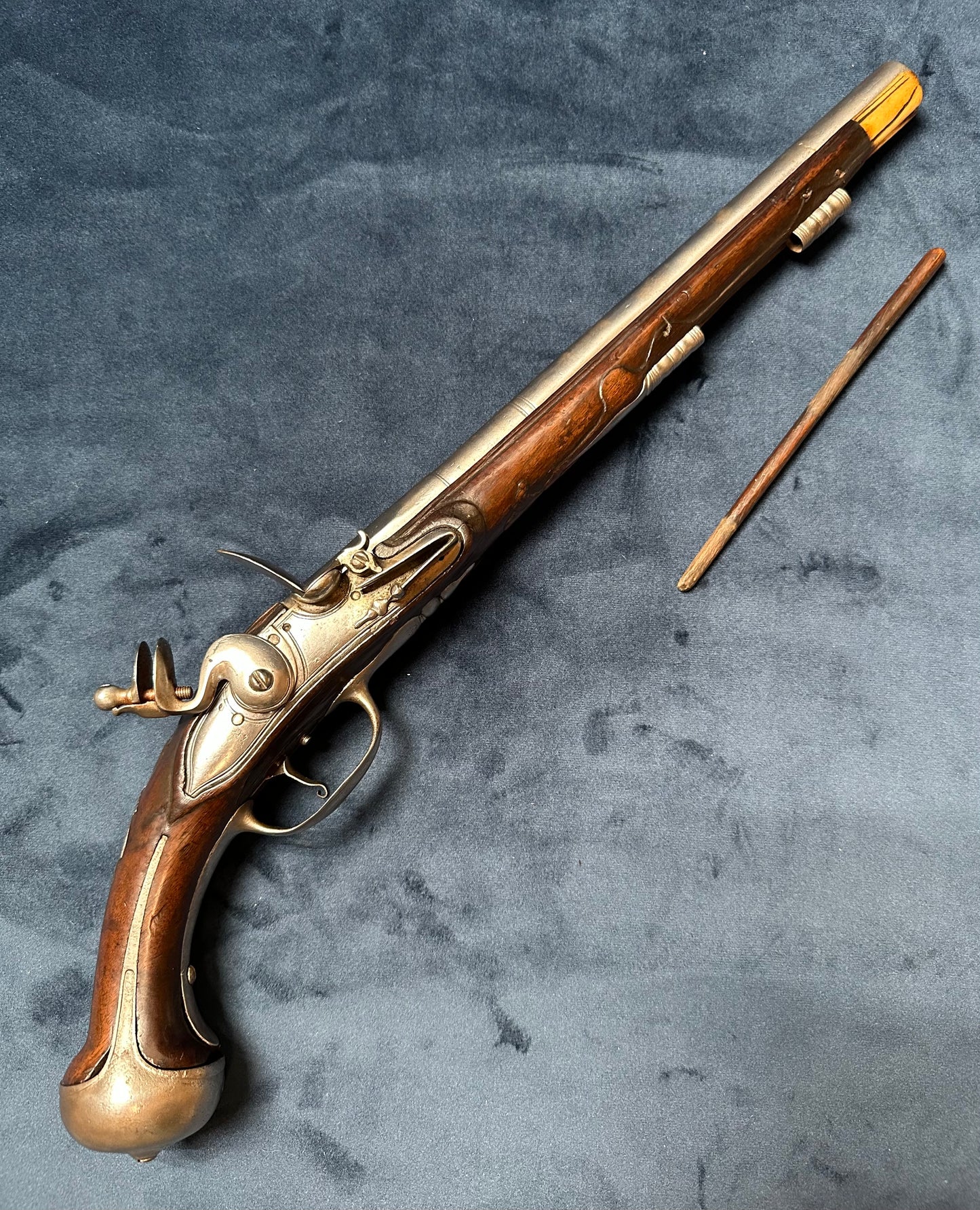 Handsome Long Barrelled Full Stocked Flintlock Holster Pistol