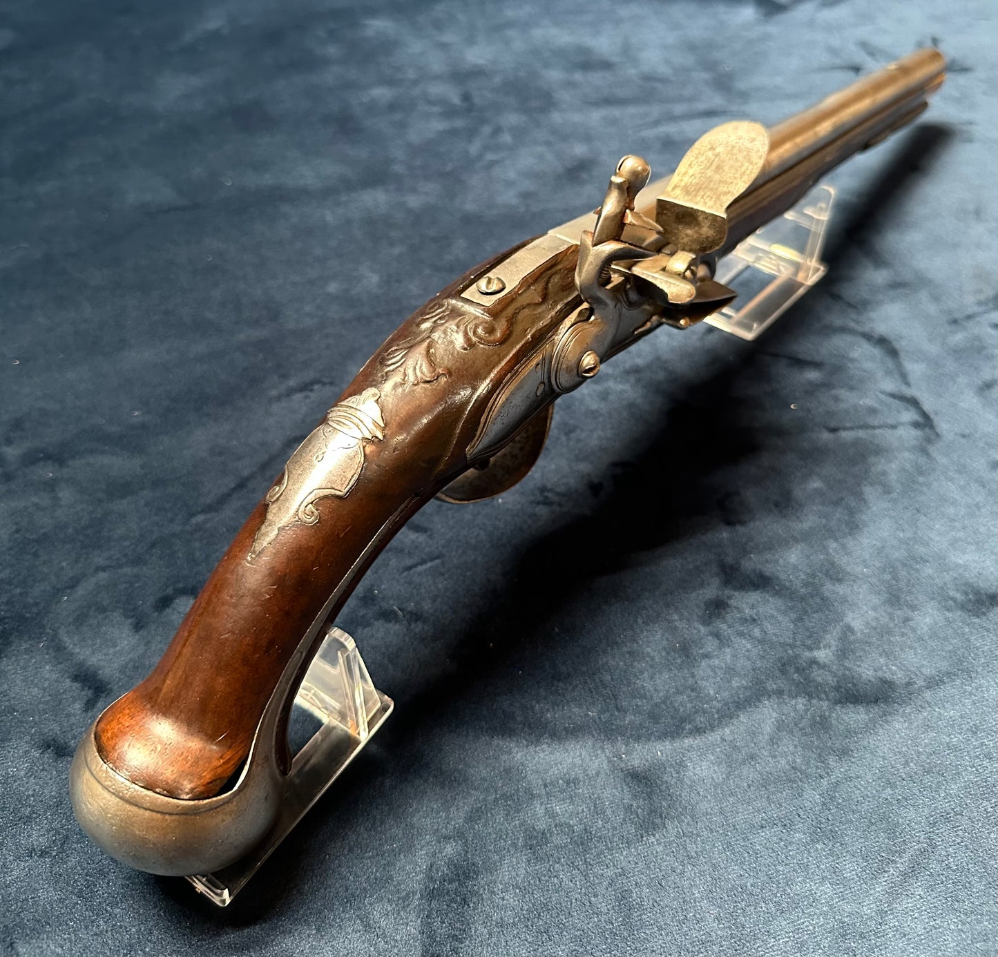 Handsome Long Barrelled Full Stocked Flintlock Holster Pistol