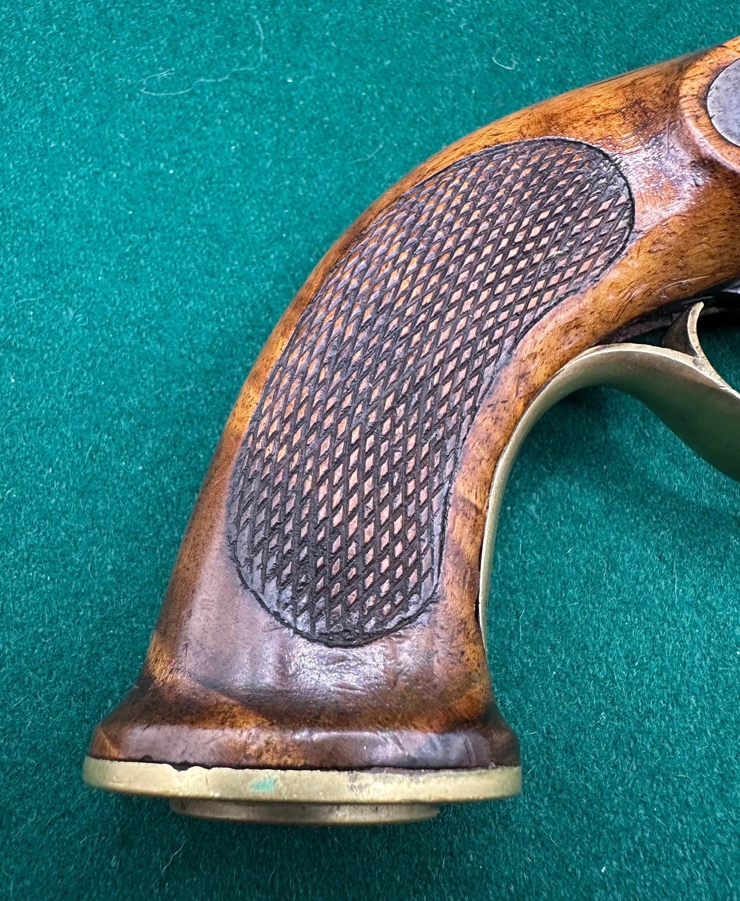Full Stocked Overcoat Percussion Cap Pistol By J Gilli