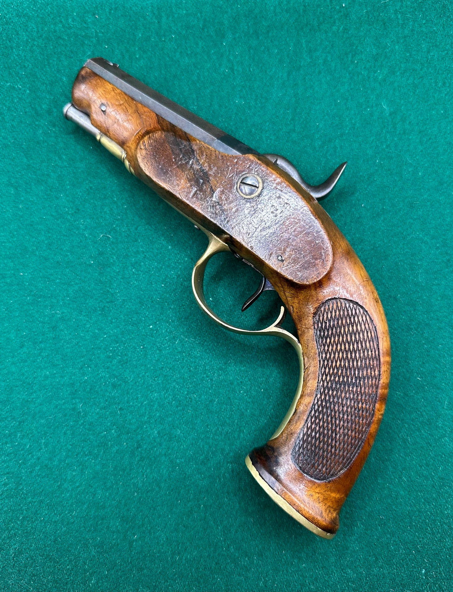 Full Stocked Overcoat Percussion Cap Pistol By J Gilli