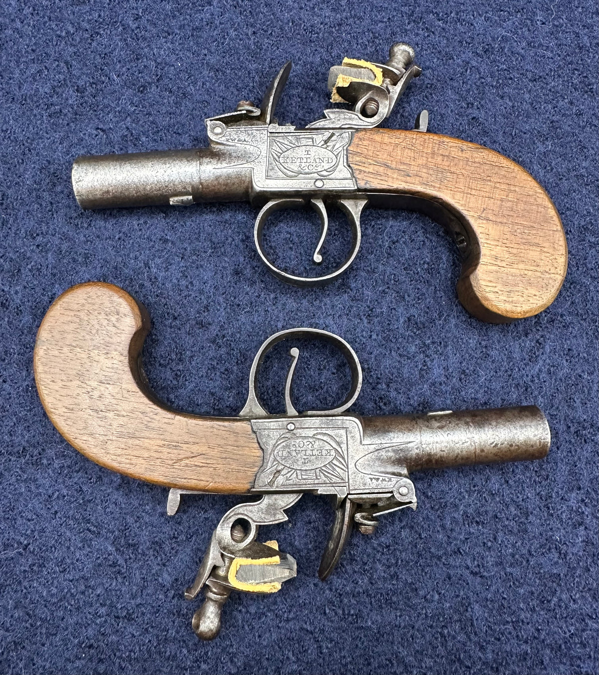 A Cased Pair of Flintlock Ketland & Co Pocket Pistols