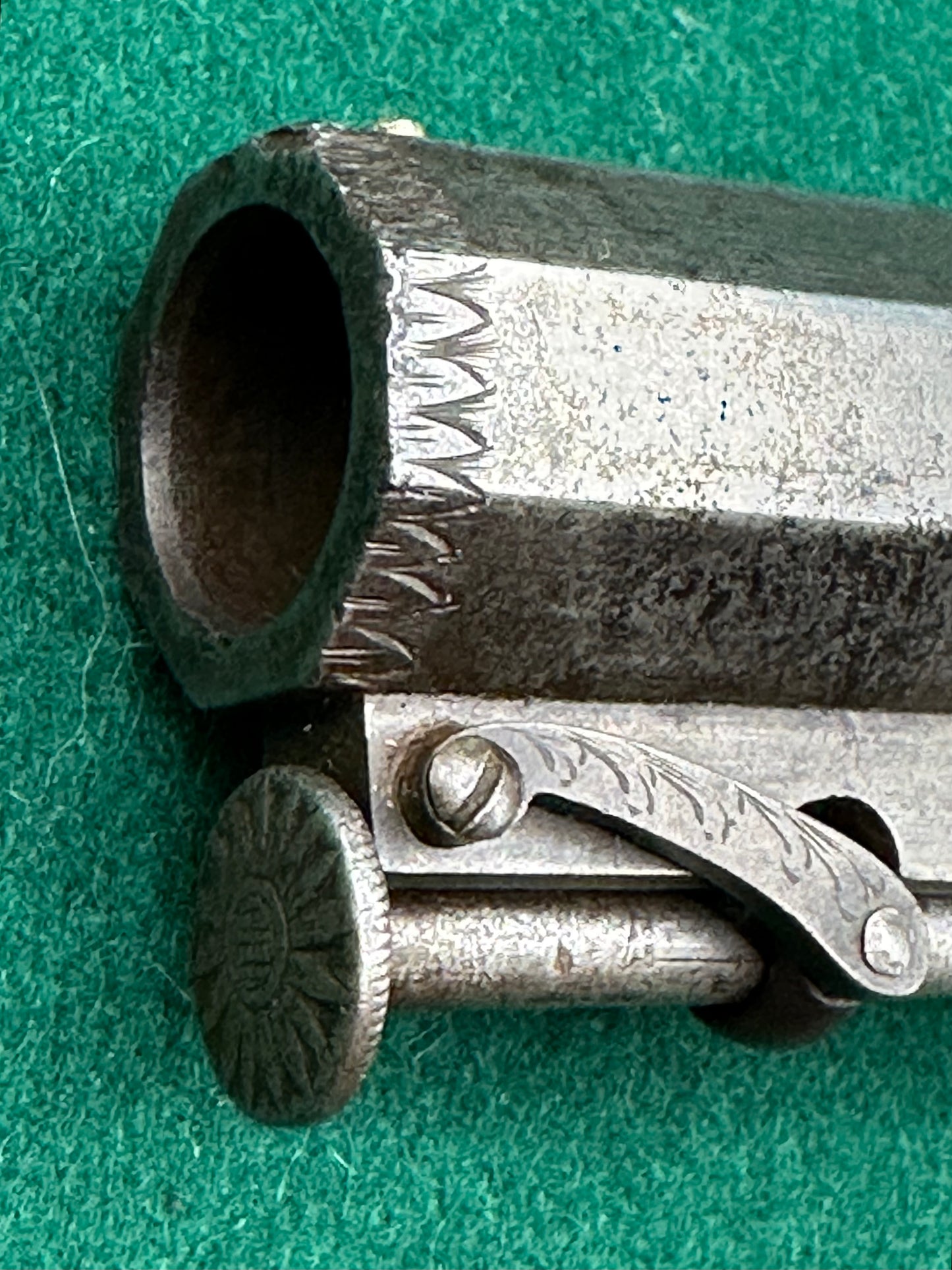 Cased Boxlock Sidehammer Percussion Cap Pistol With Accessories