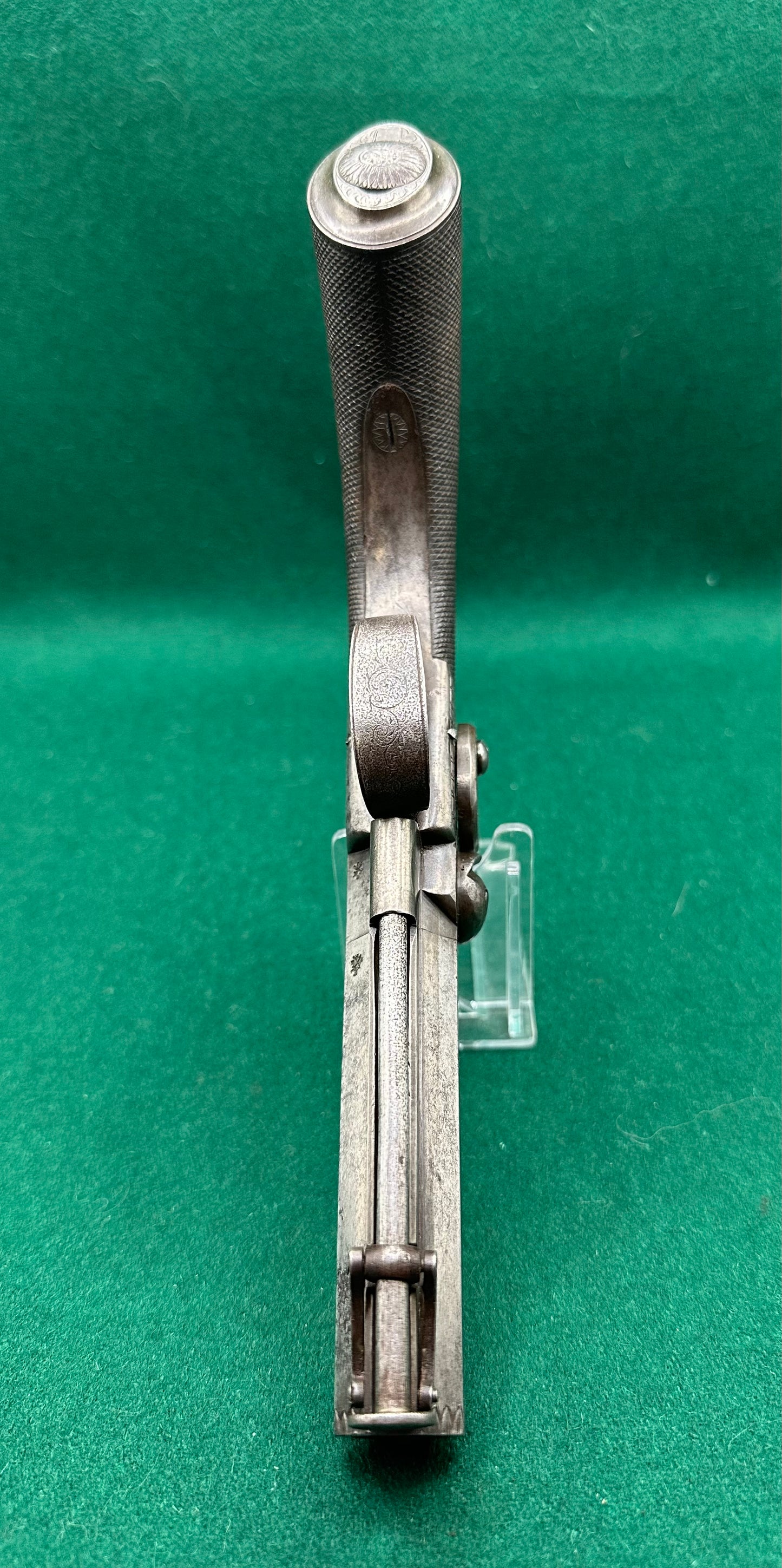 Cased Boxlock Sidehammer Percussion Cap Pistol With Accessories