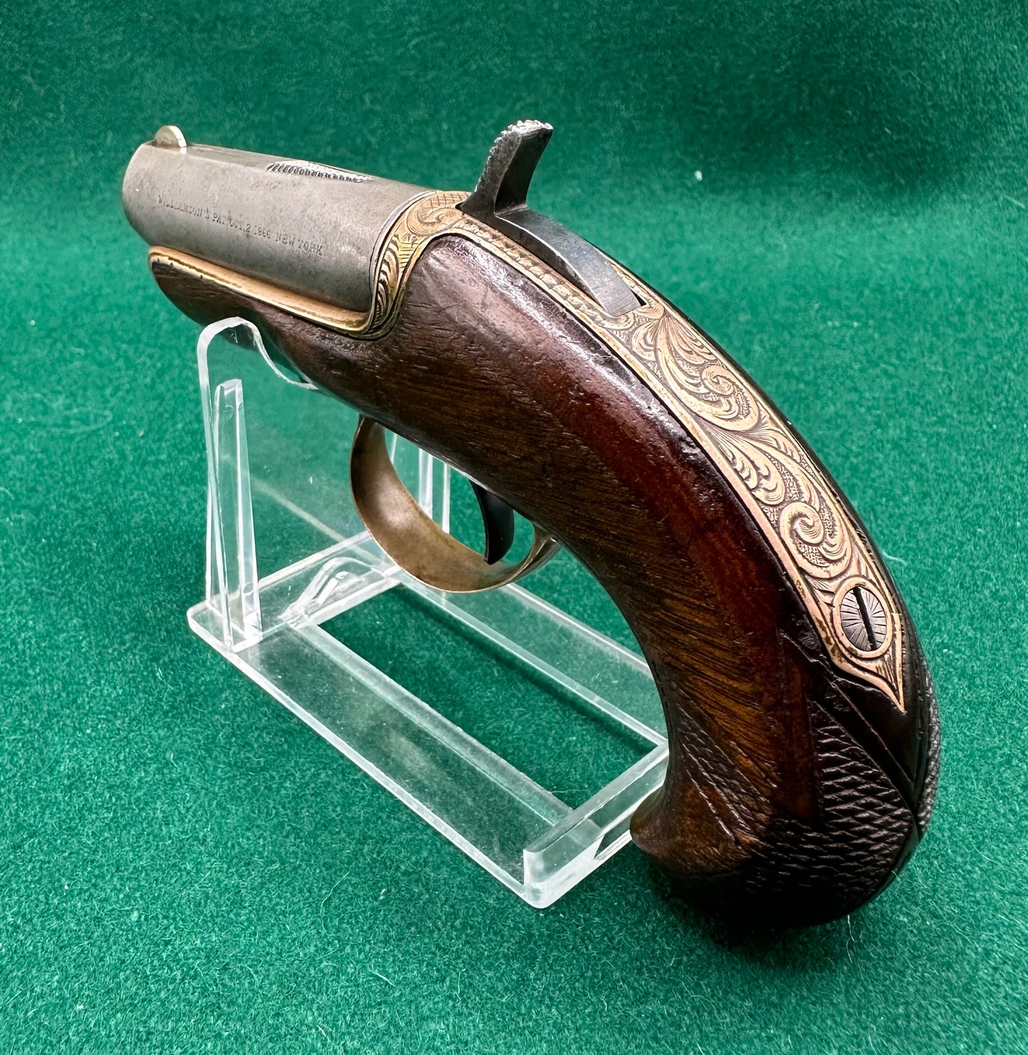 Scarce Williamsons 0.41" Calibre Rimfire Derringer With A Percussion Cap Converter