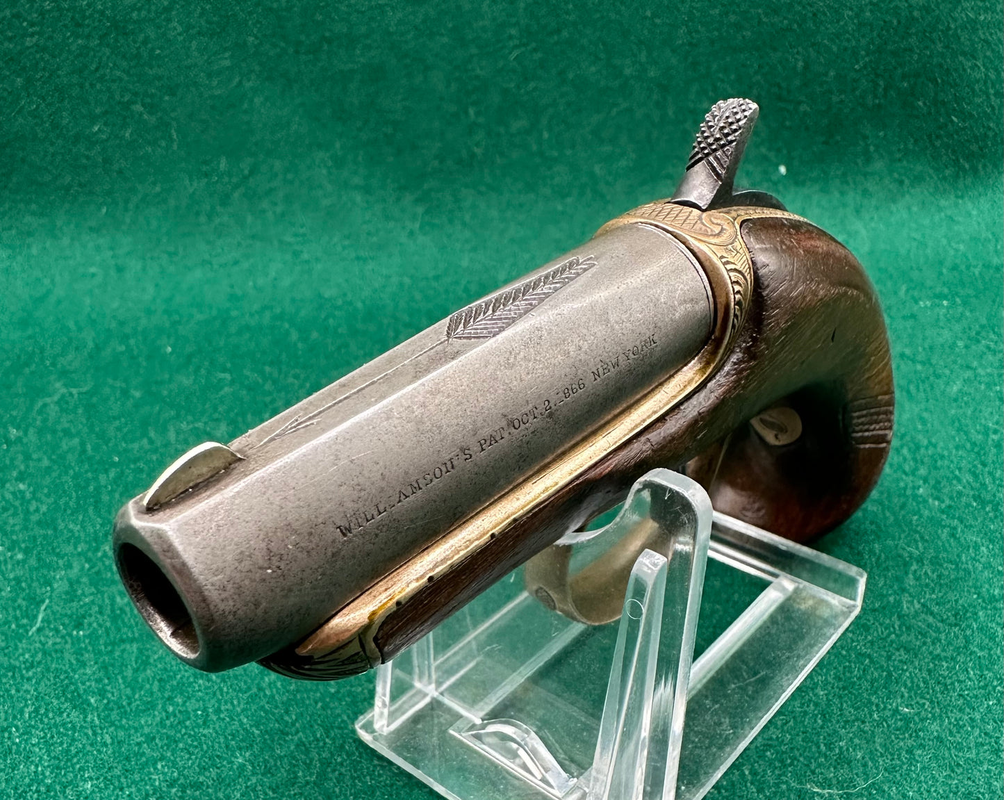 Scarce Williamsons 0.41" Calibre Rimfire Derringer With A Percussion Cap Converter