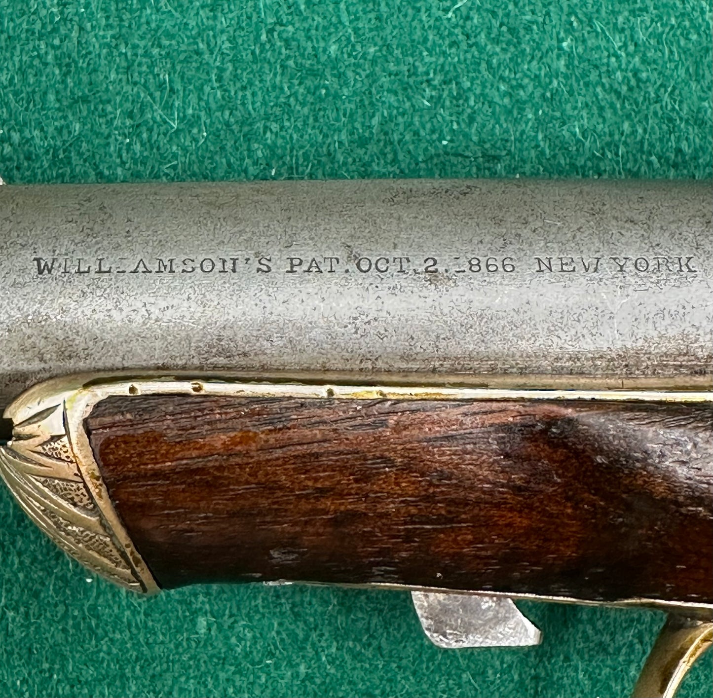 Scarce Williamsons 0.41" Calibre Rimfire Derringer With A Percussion Cap Converter