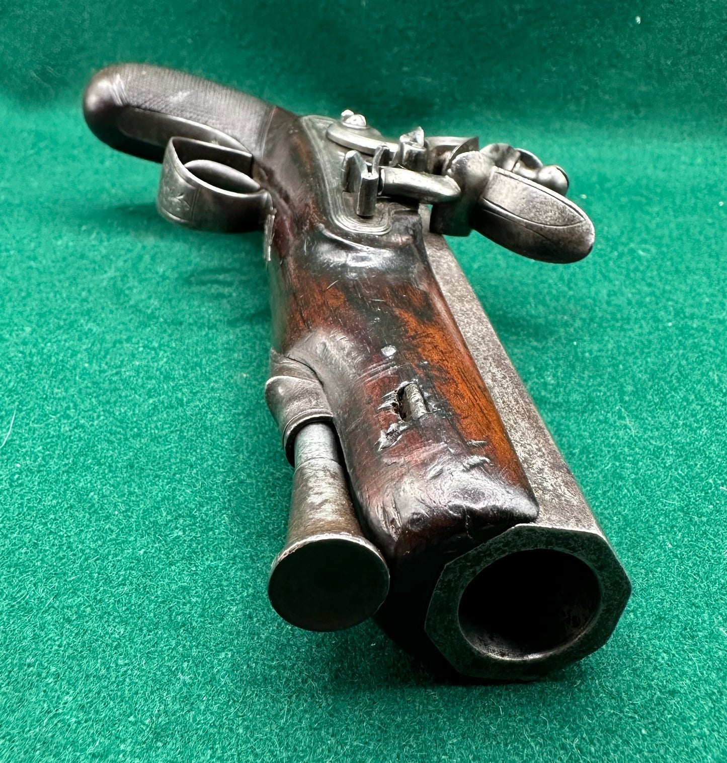 Cased Flintlock Travelling Or Greatcoat Pistol By Hanson Of Doncaster