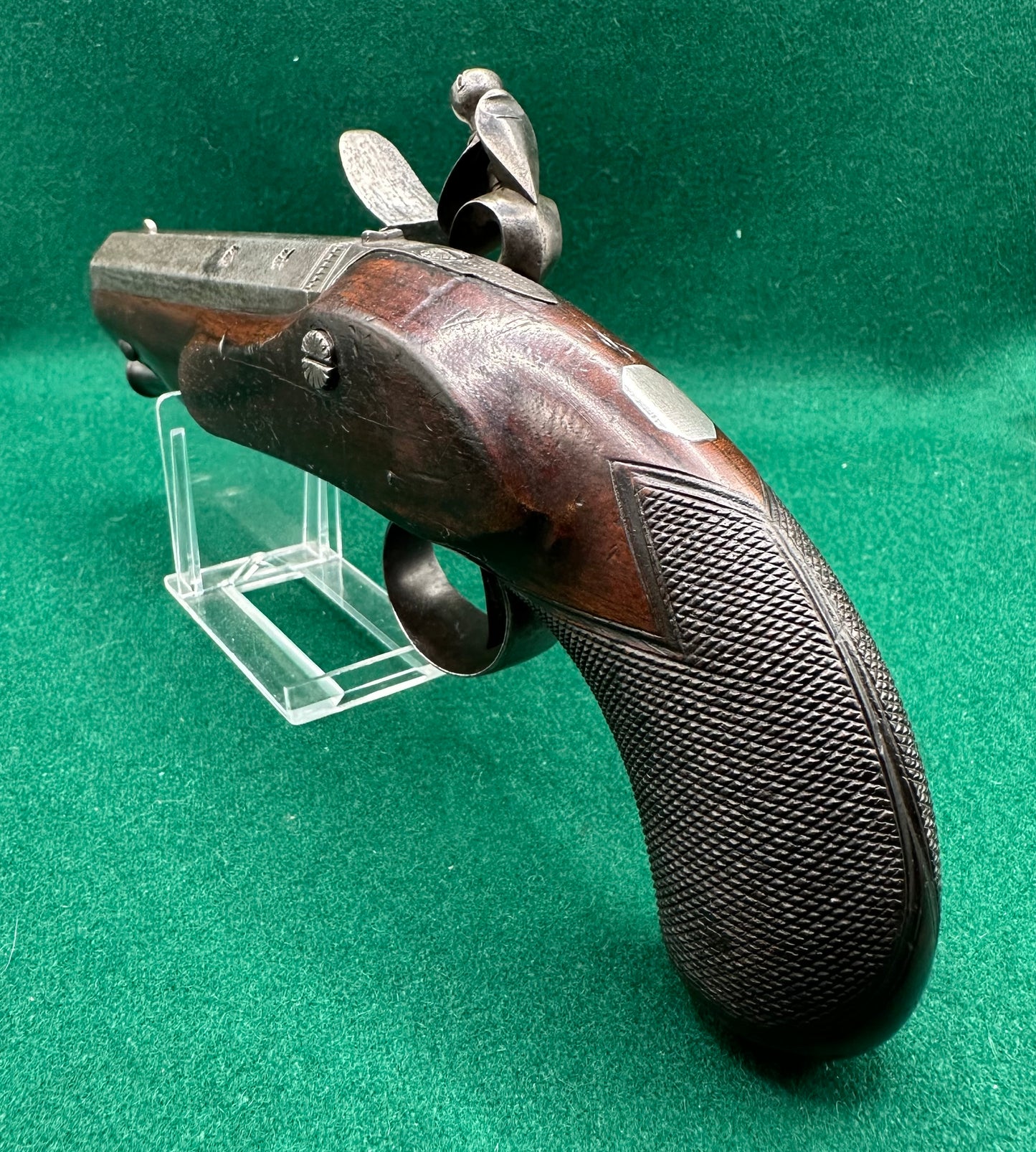 Cased Flintlock Travelling Or Greatcoat Pistol By Hanson Of Doncaster
