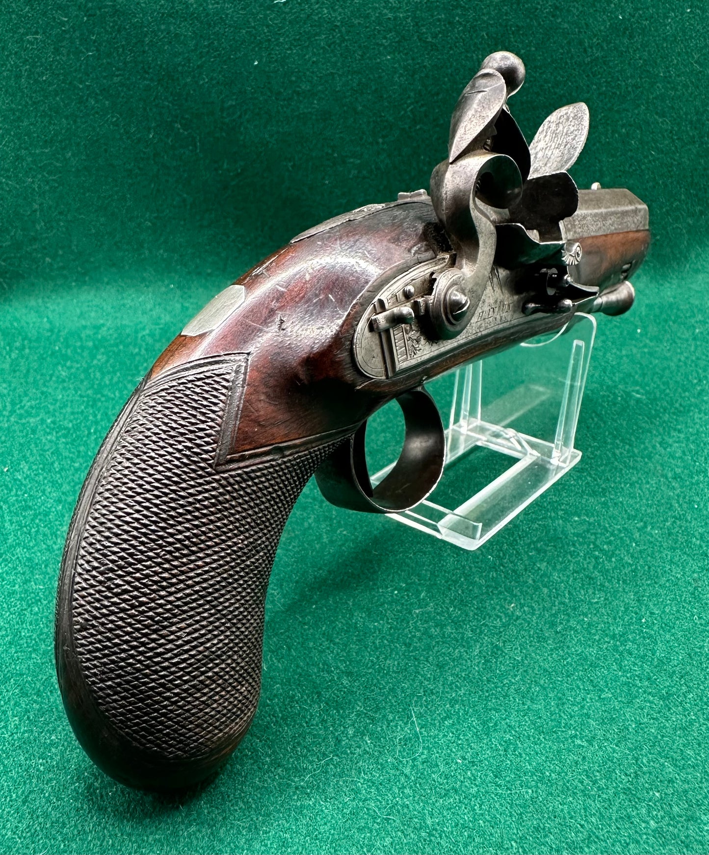 Cased Flintlock Travelling Or Greatcoat Pistol By Hanson Of Doncaster