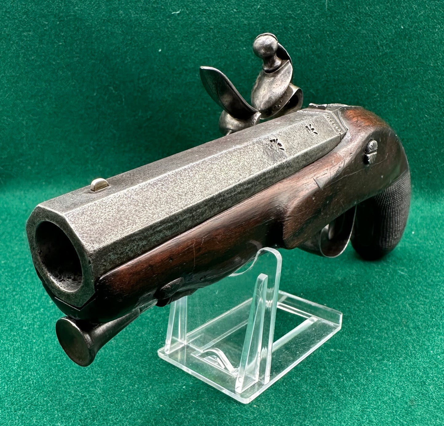 Cased Flintlock Travelling Or Greatcoat Pistol By Hanson Of Doncaster