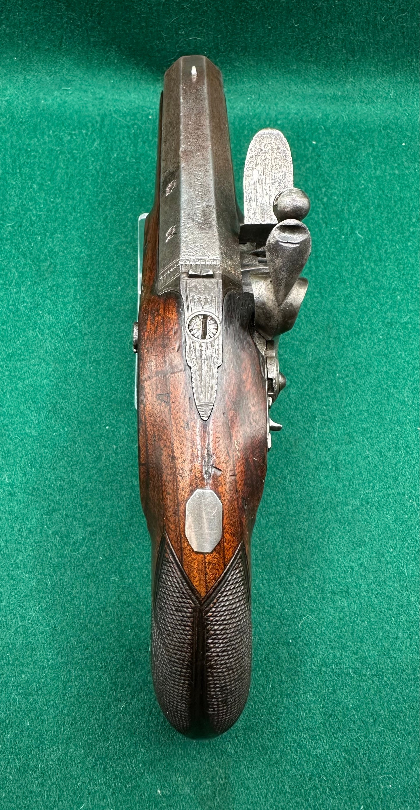 Cased Flintlock Travelling Or Greatcoat Pistol By Hanson Of Doncaster