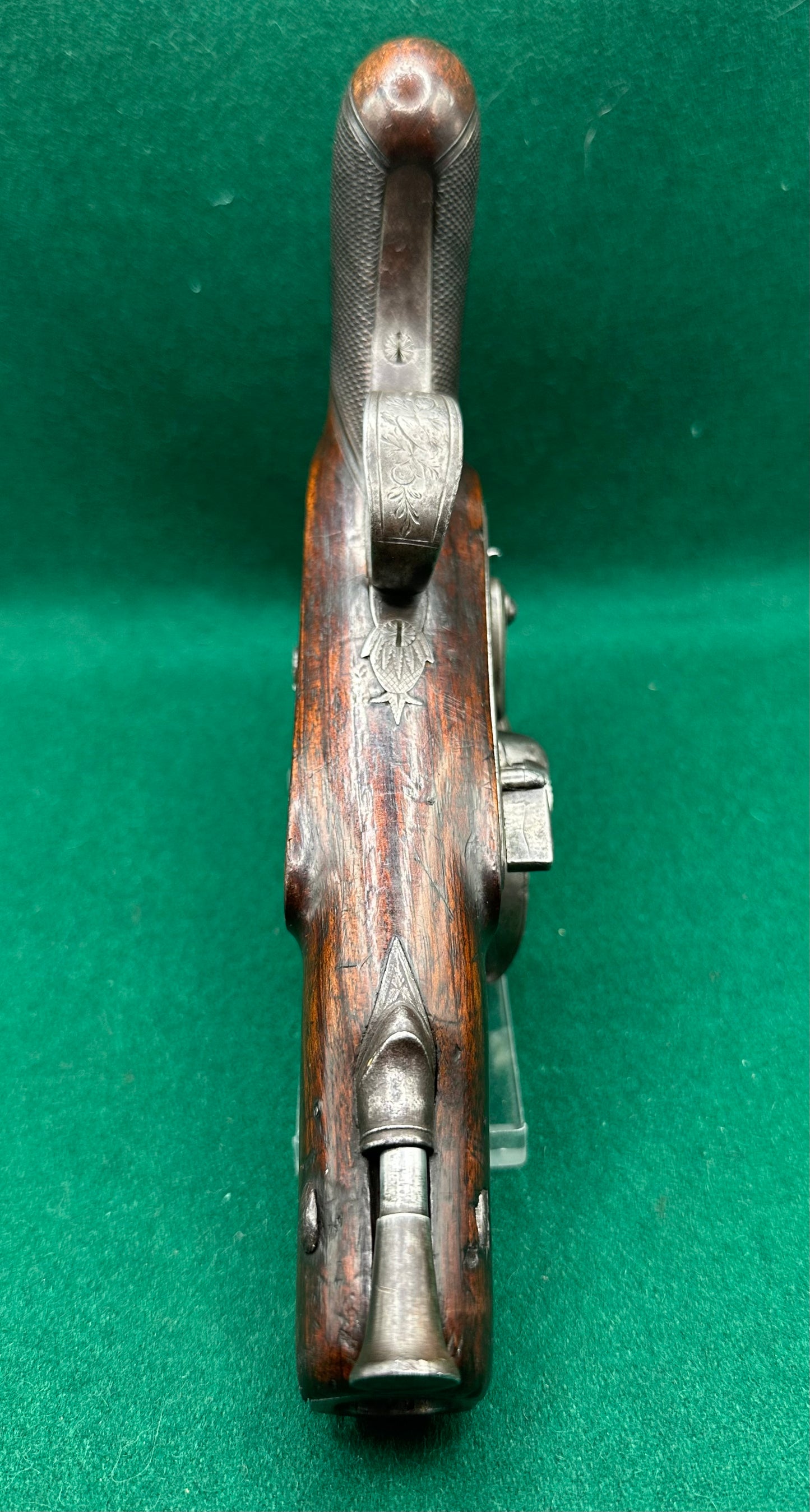 Cased Flintlock Travelling Or Greatcoat Pistol By Hanson Of Doncaster