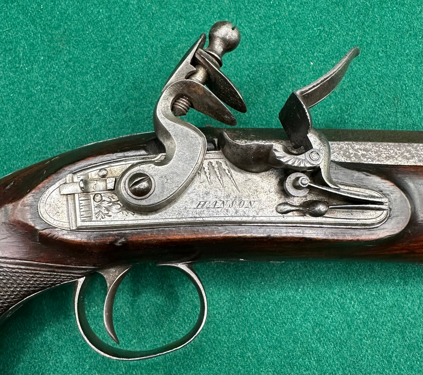 Cased Flintlock Travelling Or Greatcoat Pistol By Hanson Of Doncaster