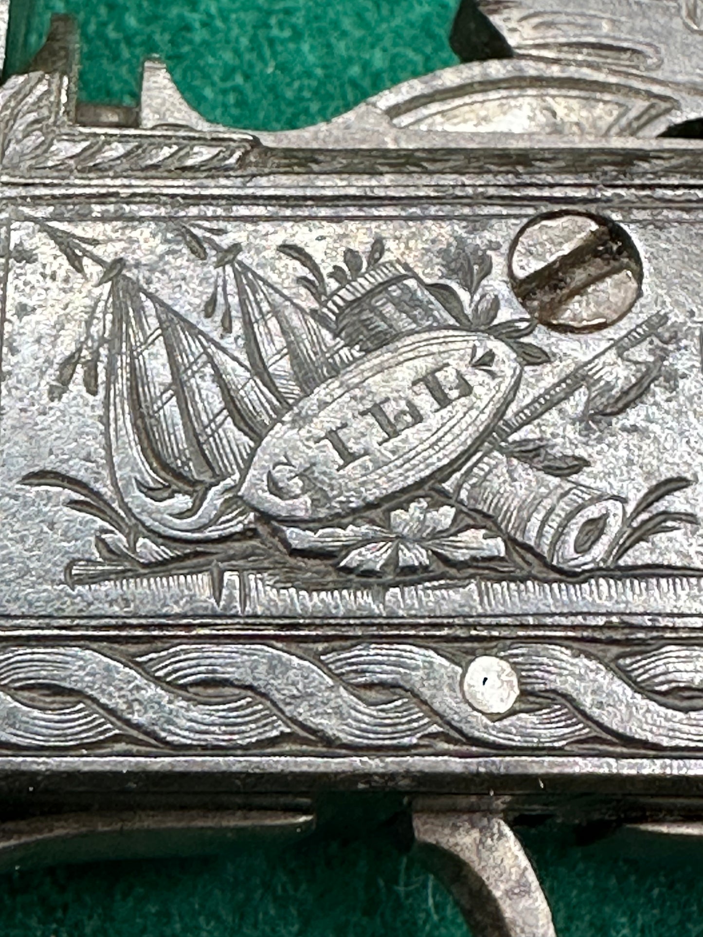 Stunning Over & Under Flintlock Tap Action Pistol With Folding Bayonet By Gill