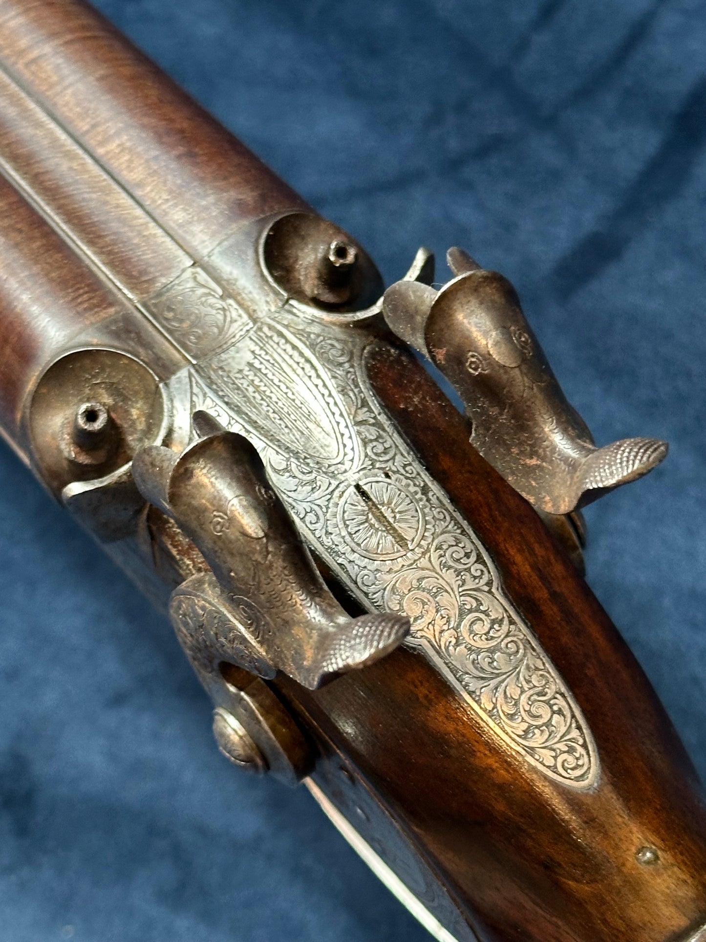 A Very Handsome Double Barrelled Percussion Cap Sporting Gun By David Nixon In Its Mahogany Case