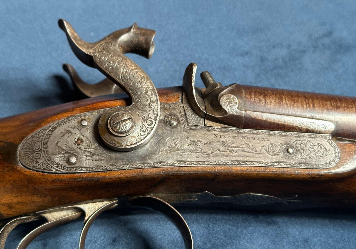 A Very Handsome Double Barrelled Percussion Cap Sporting Gun By David Nixon In Its Mahogany Case