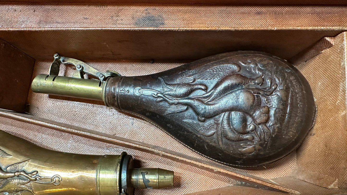 A Very Handsome Double Barrelled Percussion Cap Sporting Gun By David Nixon In Its Mahogany Case