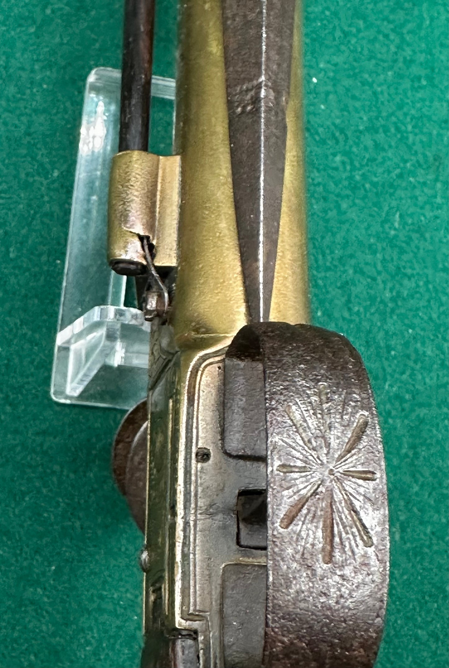 Very Handsome Cased Brass Flintlock Boxlock Blunderbuss Pistol In Its Case With Accessories