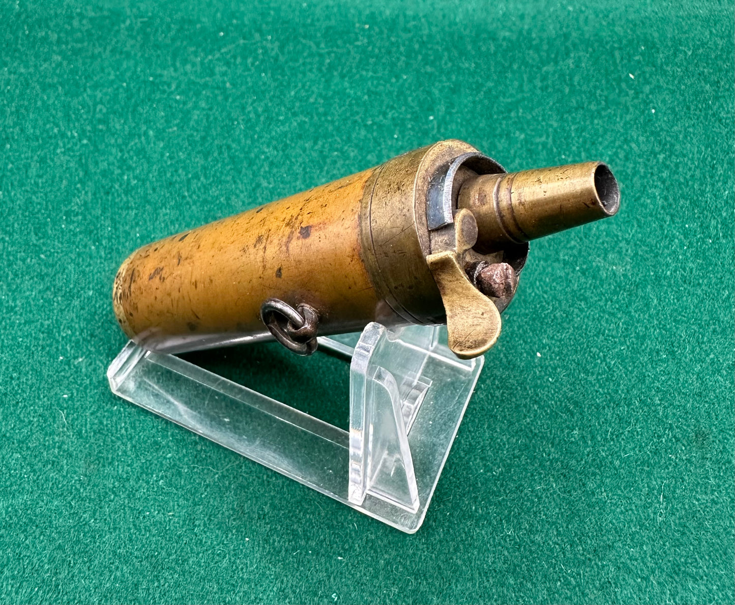 Very Handsome Cased Brass Flintlock Boxlock Blunderbuss Pistol In Its Case With Accessories