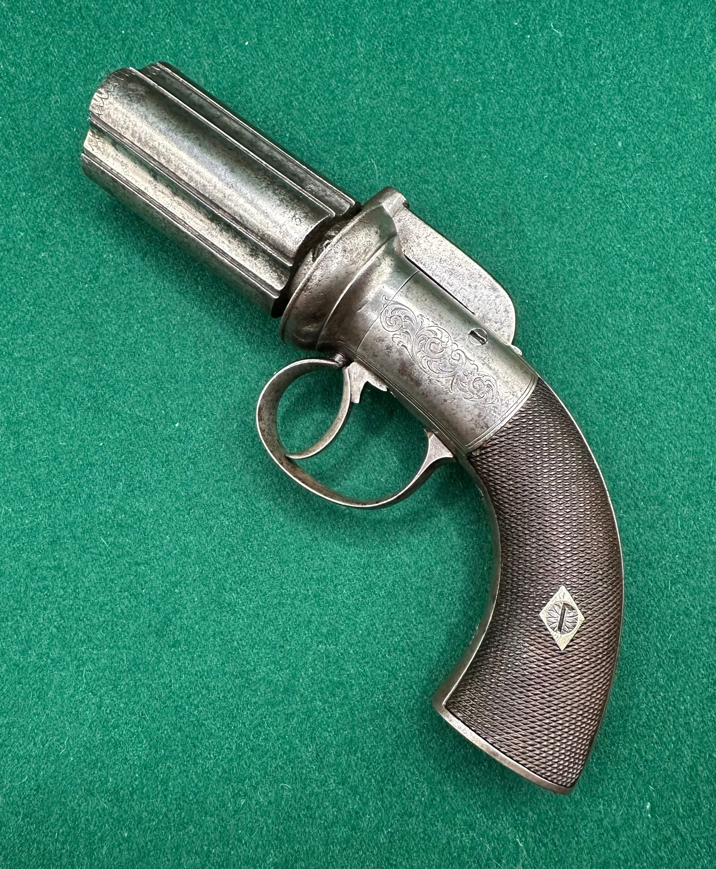 Scarce 4 Shot Percussion Cap Pepperbox Revolver