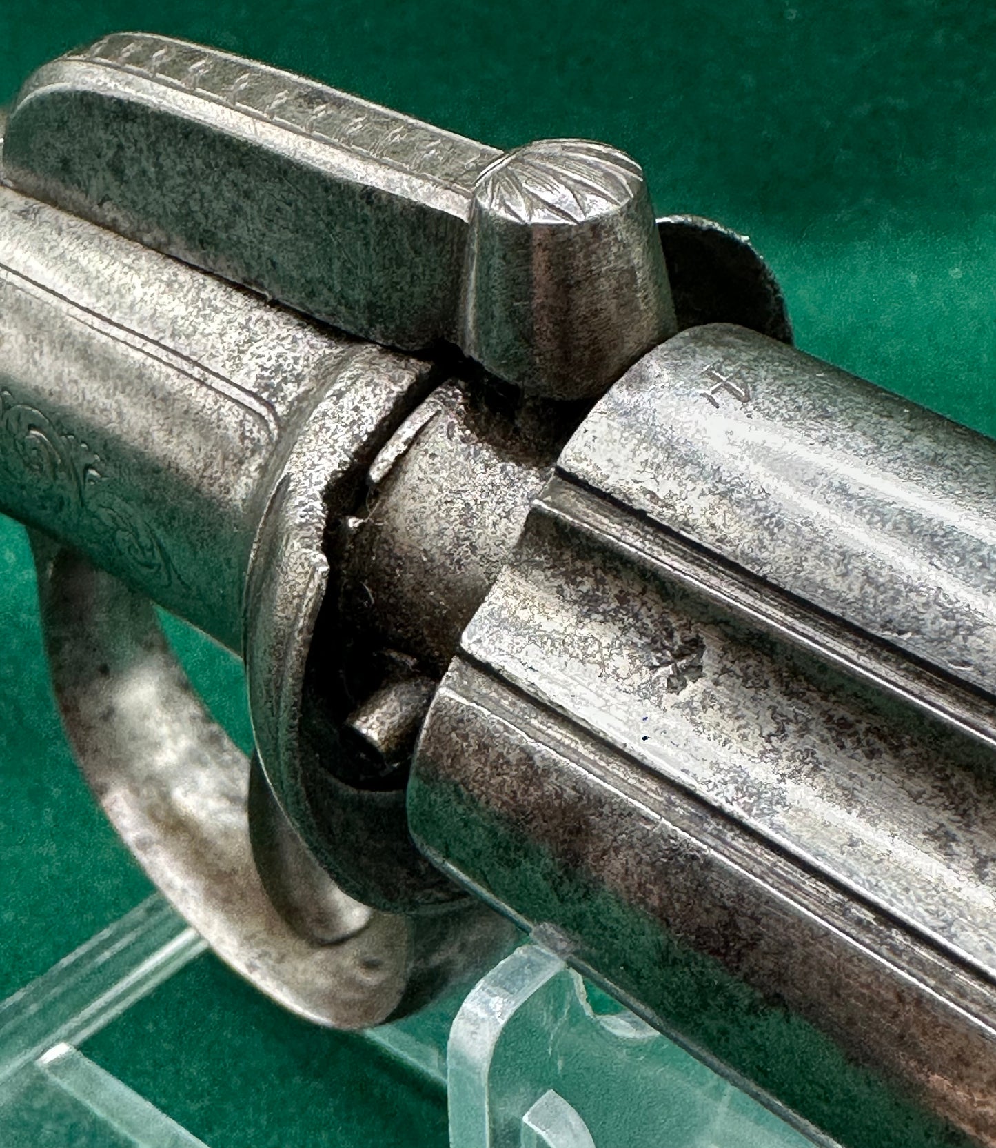 Scarce 4 Shot Percussion Cap Pepperbox Revolver