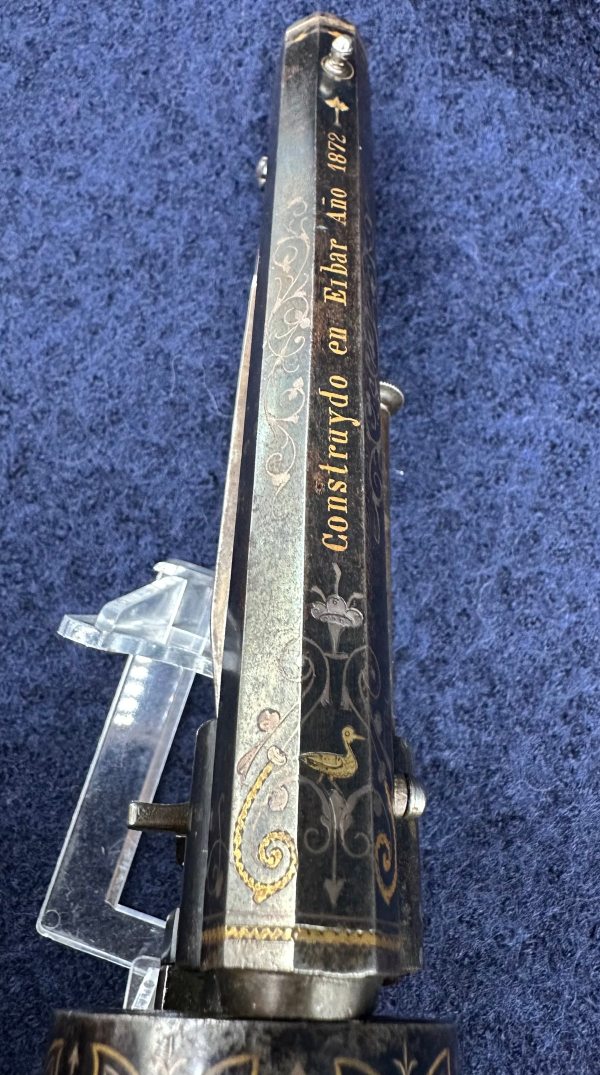 Beautiful Spanish Large Calibre Pinfire Revolver With An Underslung Bayonet