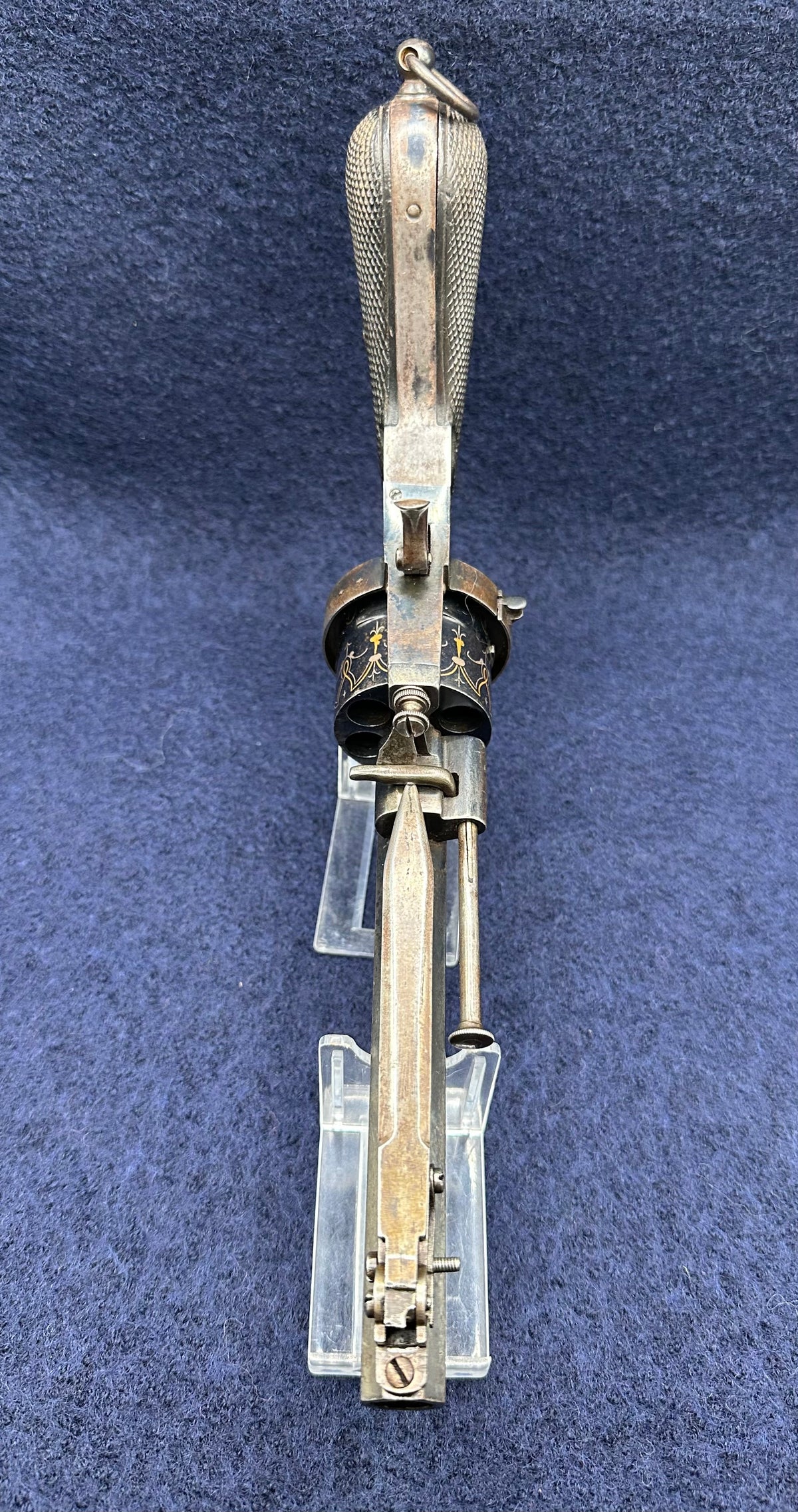 Beautiful Spanish Large Calibre Pinfire Revolver With An Underslung Bayonet