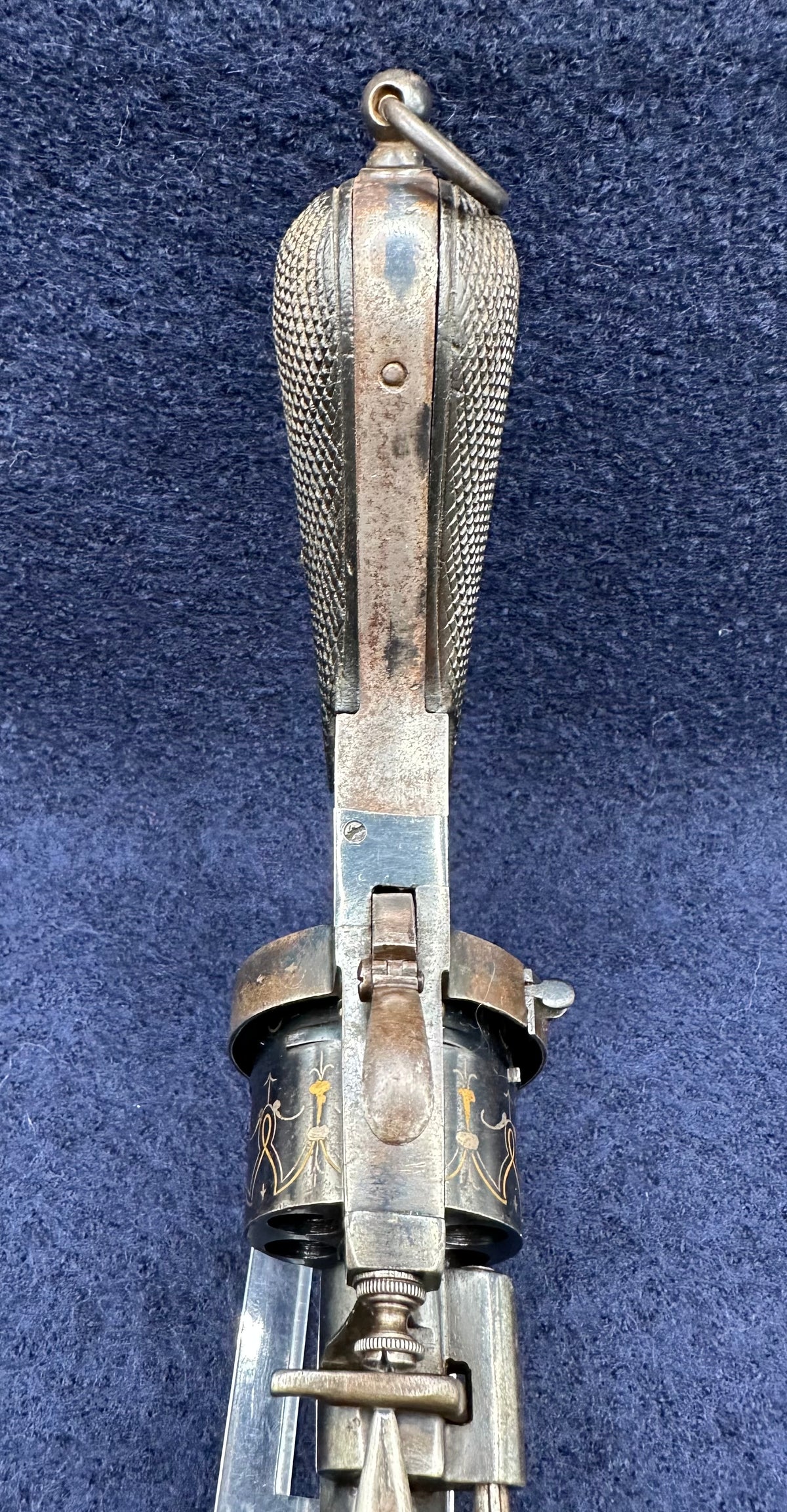Beautiful Spanish Large Calibre Pinfire Revolver With An Underslung Bayonet