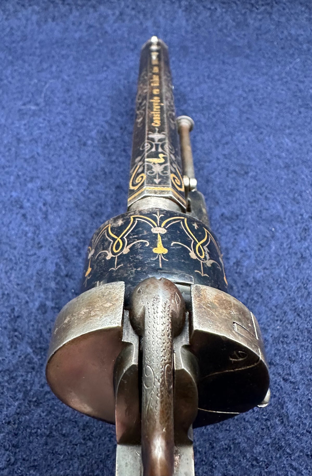 Beautiful Spanish Large Calibre Pinfire Revolver With An Underslung Bayonet