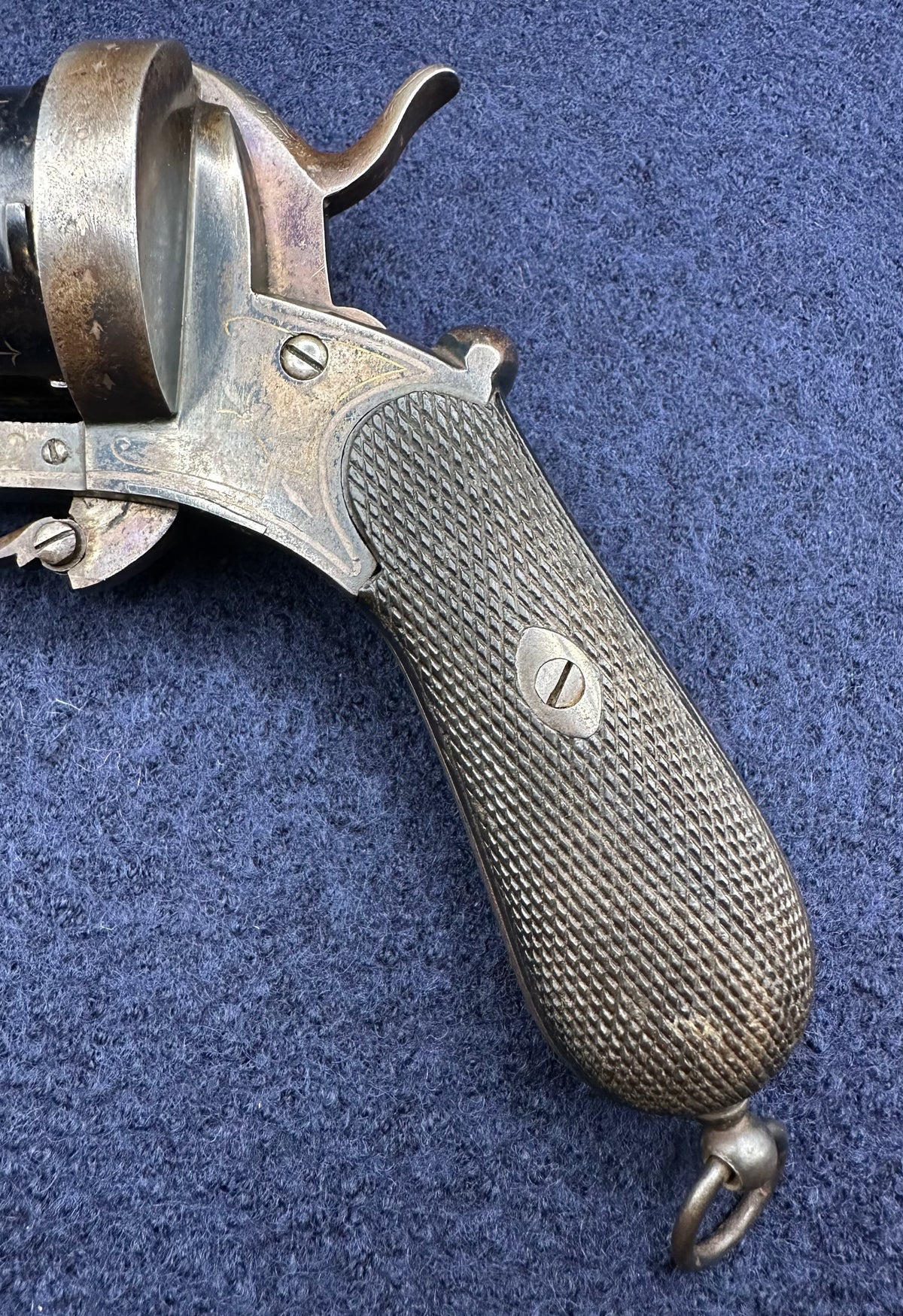 Beautiful Spanish Large Calibre Pinfire Revolver With An Underslung Bayonet
