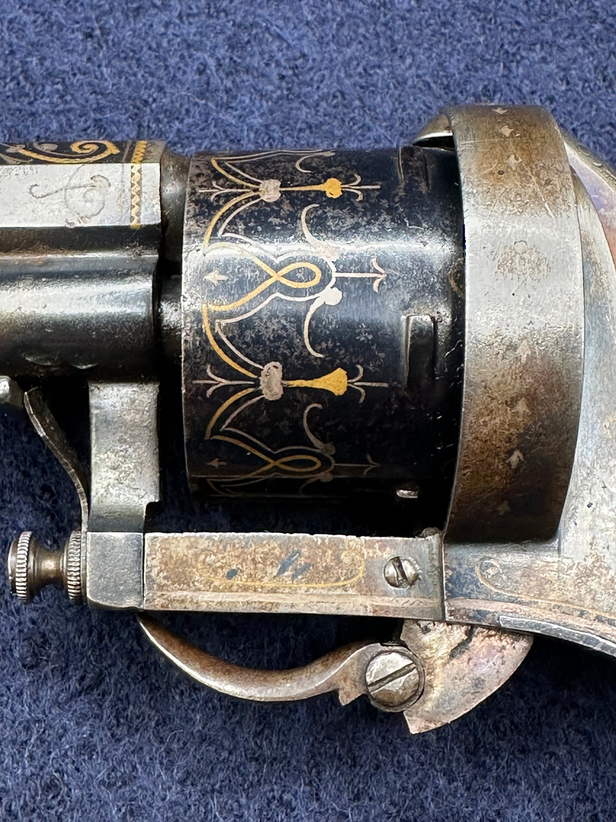 Beautiful Spanish Large Calibre Pinfire Revolver With An Underslung Bayonet