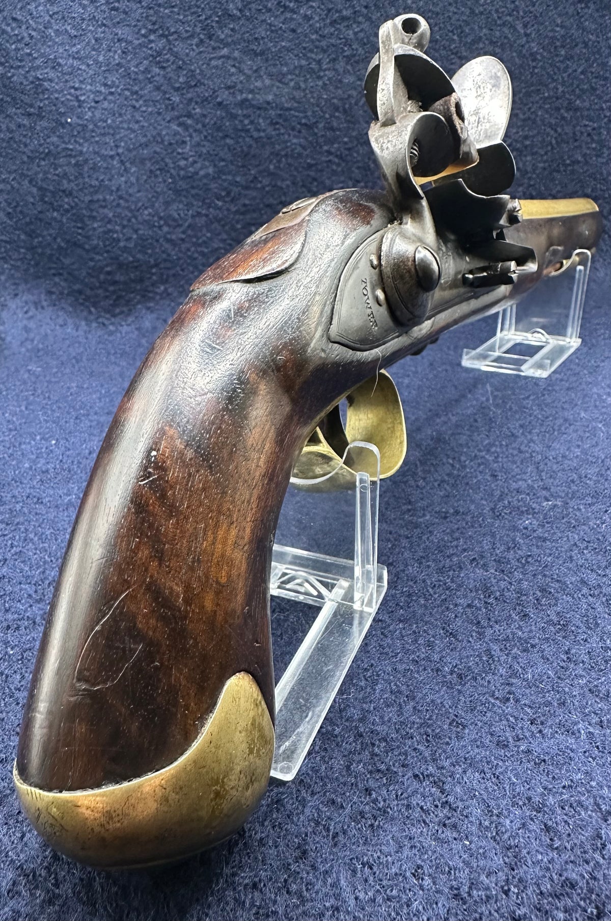 A Very Interesting Foil Wrapped Large Flintlock Service Pistol Possibly Portuguese Napoleonic
