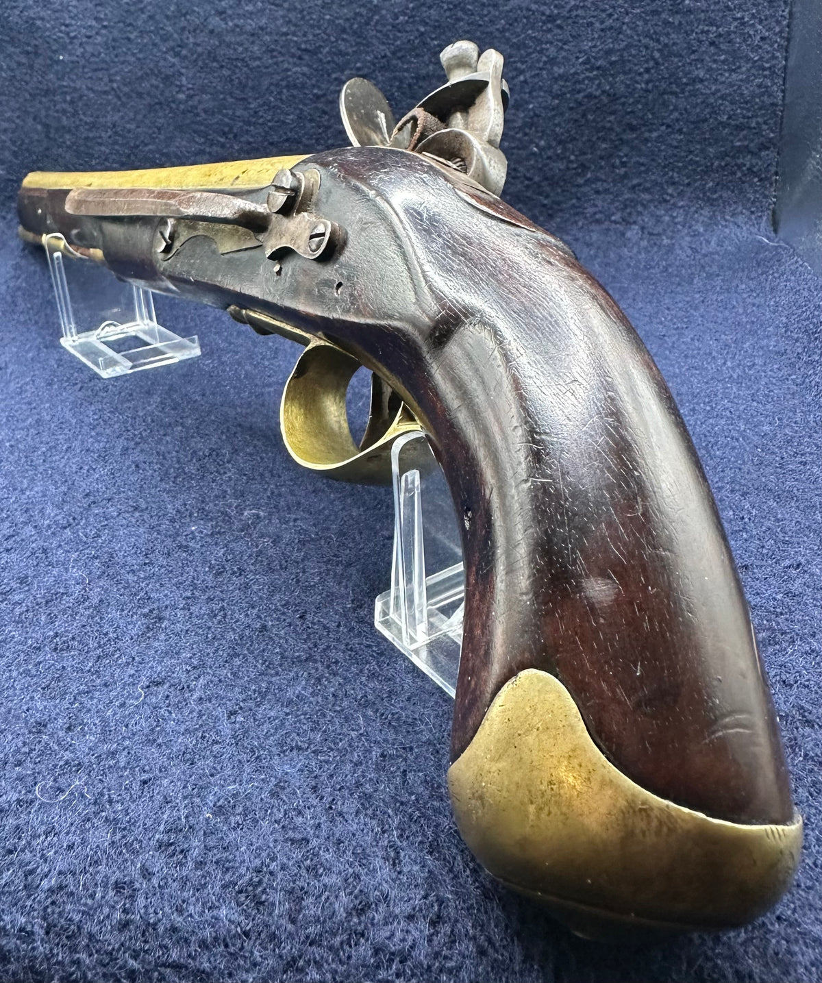 A Very Interesting Foil Wrapped Large Flintlock Service Pistol Possibly Portuguese Napoleonic
