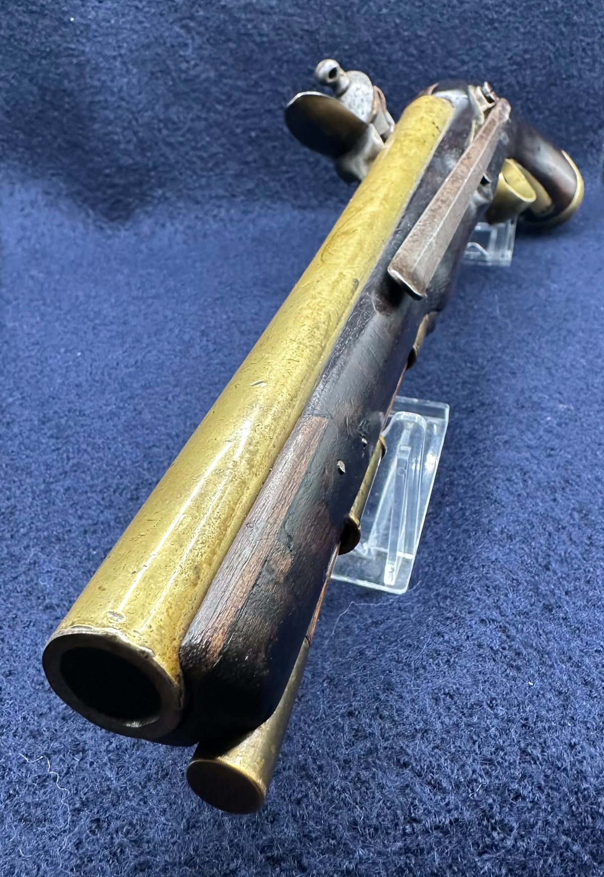 A Very Interesting Foil Wrapped Large Flintlock Service Pistol Possibly Portuguese Napoleonic