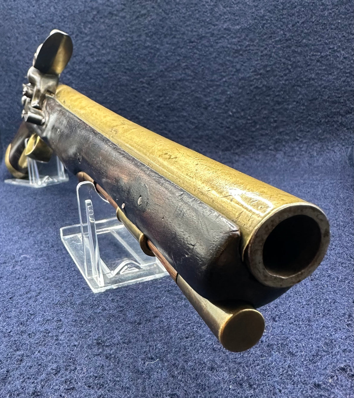 A Very Interesting Foil Wrapped Large Flintlock Service Pistol Possibly Portuguese Napoleonic