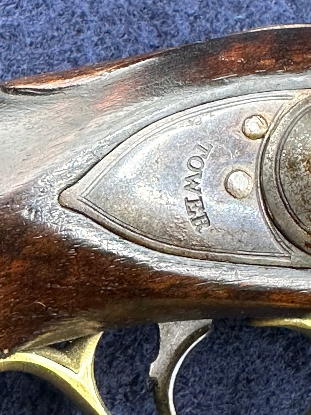 A Very Interesting Foil Wrapped Large Flintlock Service Pistol Possibly Portuguese Napoleonic