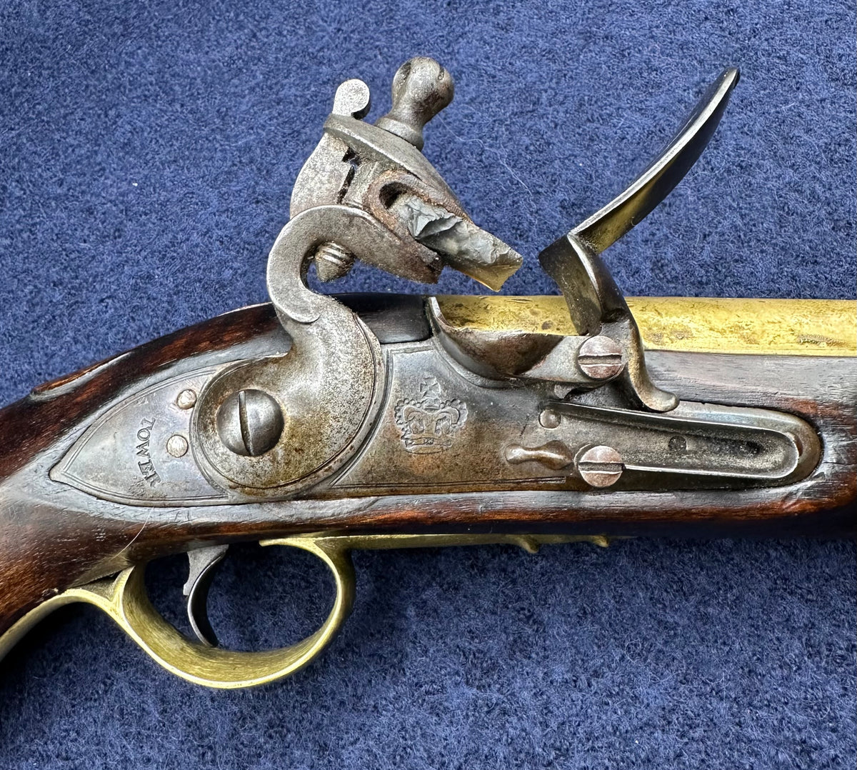 A Very Interesting Foil Wrapped Large Flintlock Service Pistol Possibly Portuguese Napoleonic