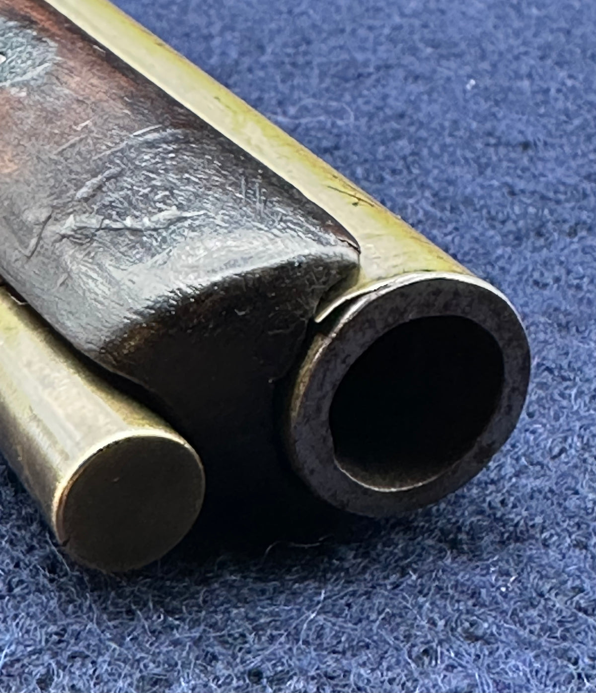 A Very Interesting Foil Wrapped Large Flintlock Service Pistol Possibly Portuguese Napoleonic
