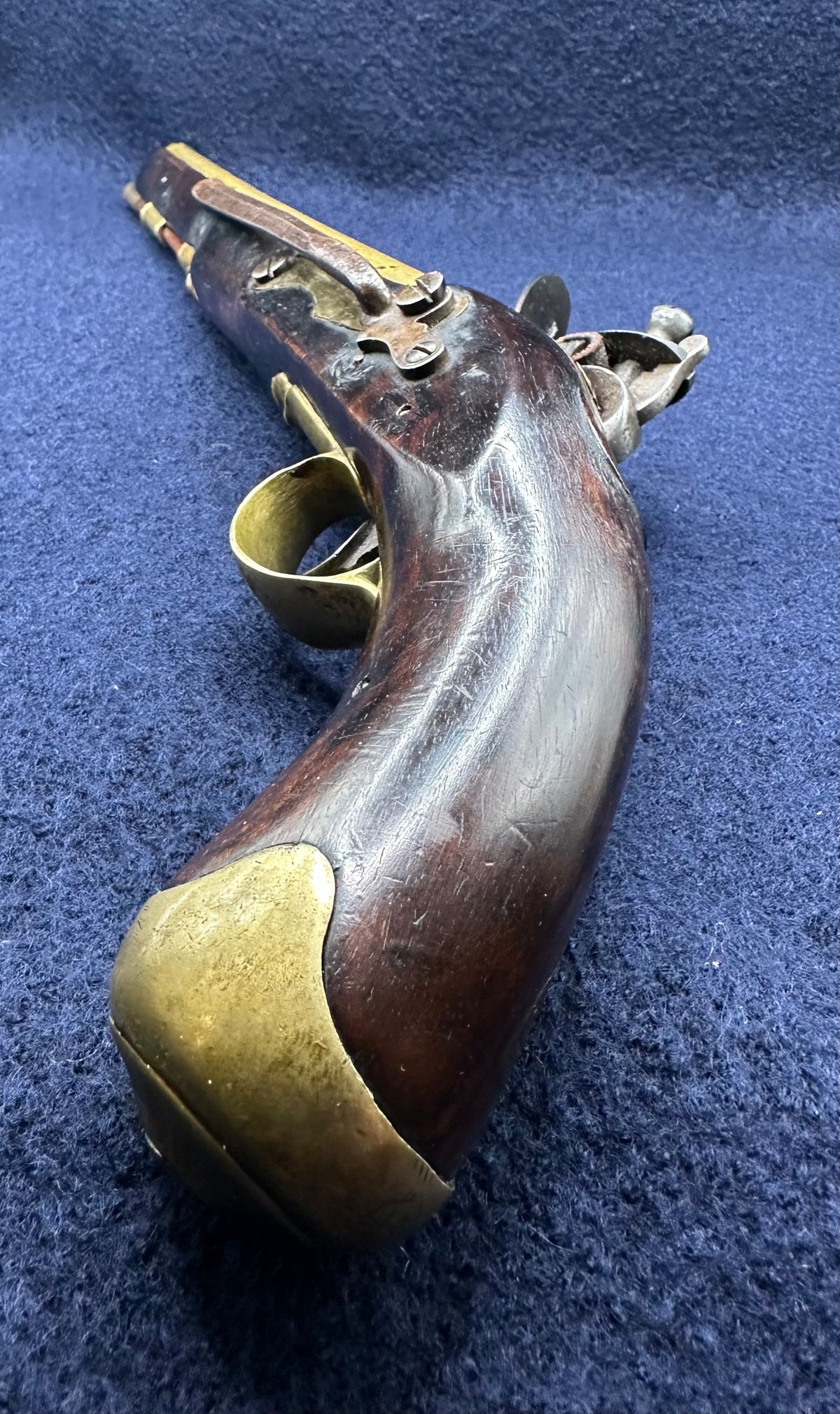 A Very Interesting Foil Wrapped Large Flintlock Service Pistol Possibly Portuguese Napoleonic