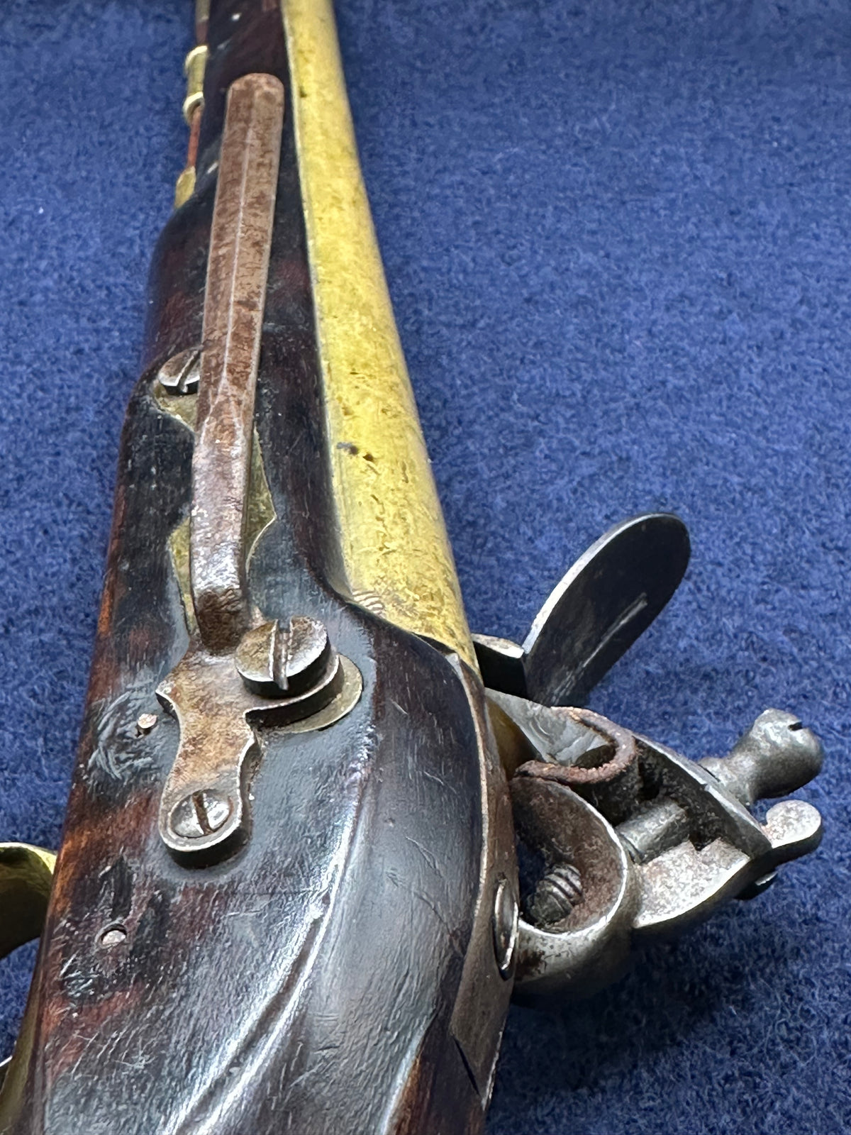 A Very Interesting Foil Wrapped Large Flintlock Service Pistol Possibly Portuguese Napoleonic