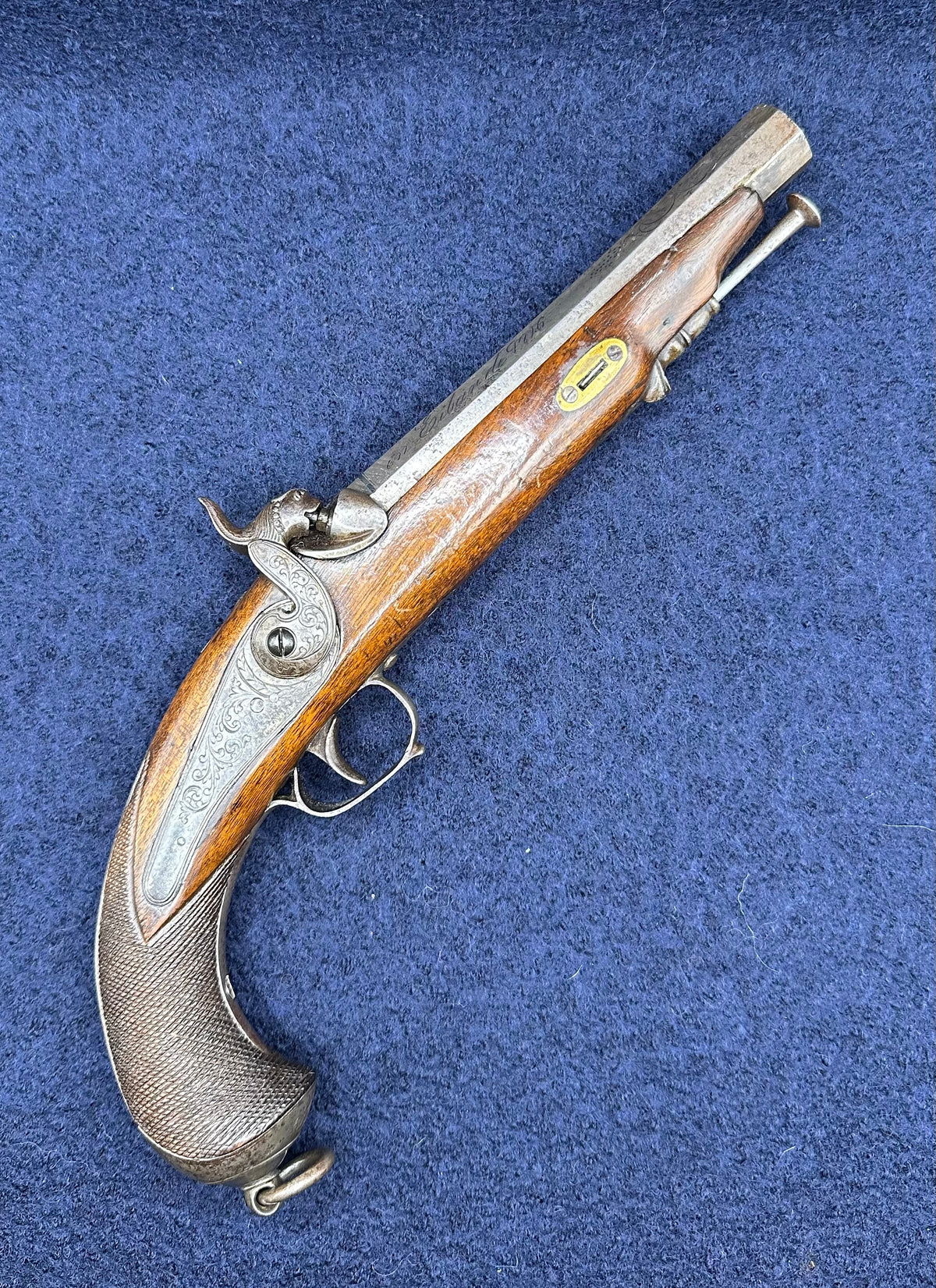 Good Quality Officers Percussion Cap Holster Pistol Dated 1846