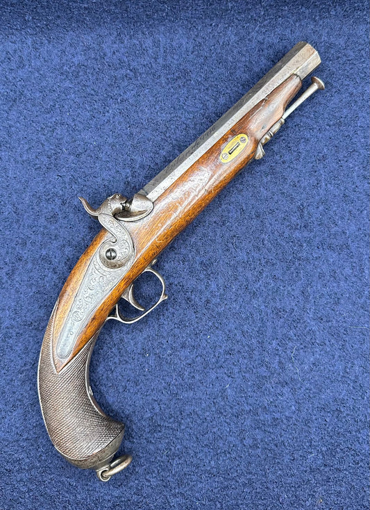 Good Quality Officers Percussion Cap Holster Pistol Dated 1846