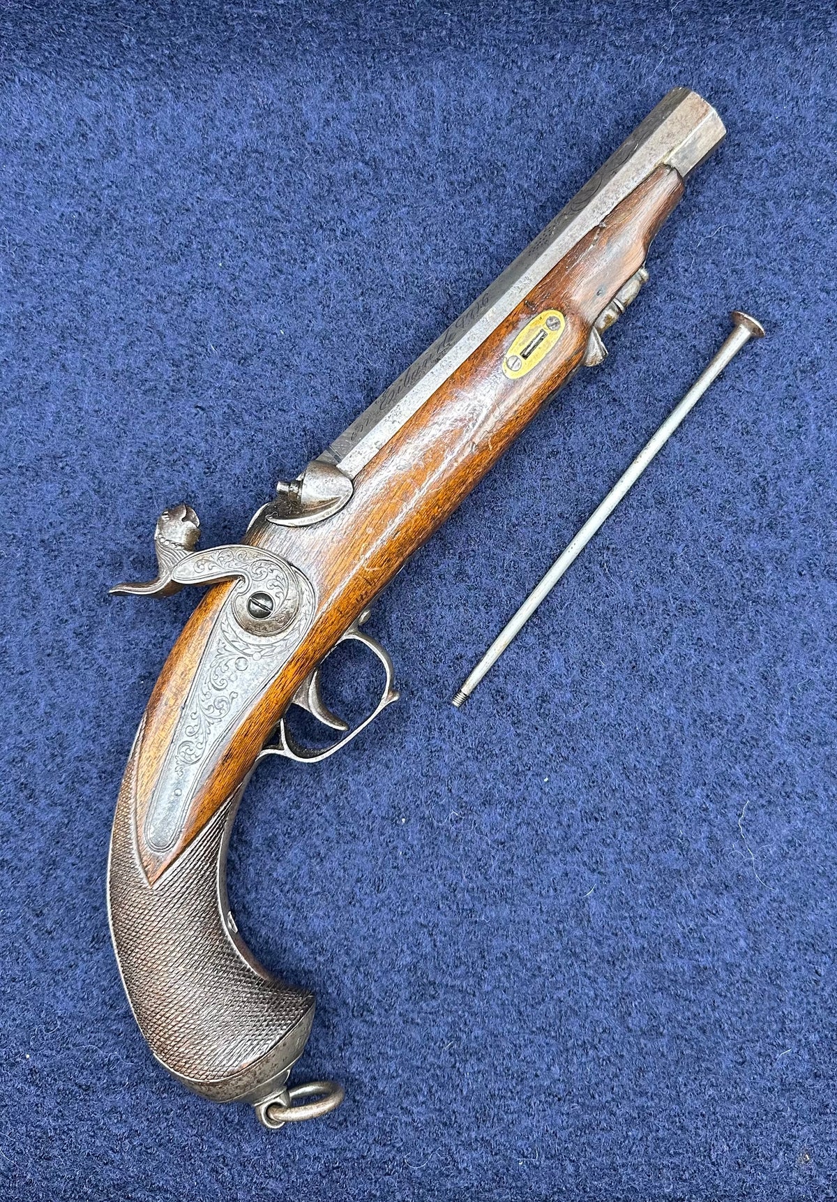 Good Quality Officers Percussion Cap Holster Pistol Dated 1846
