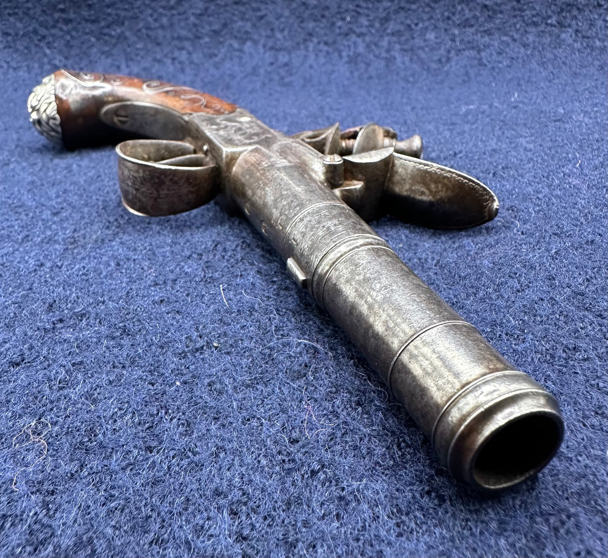 Queen Anne Style Flintlock Boxlock Pocket Pistol By Palmer & Co